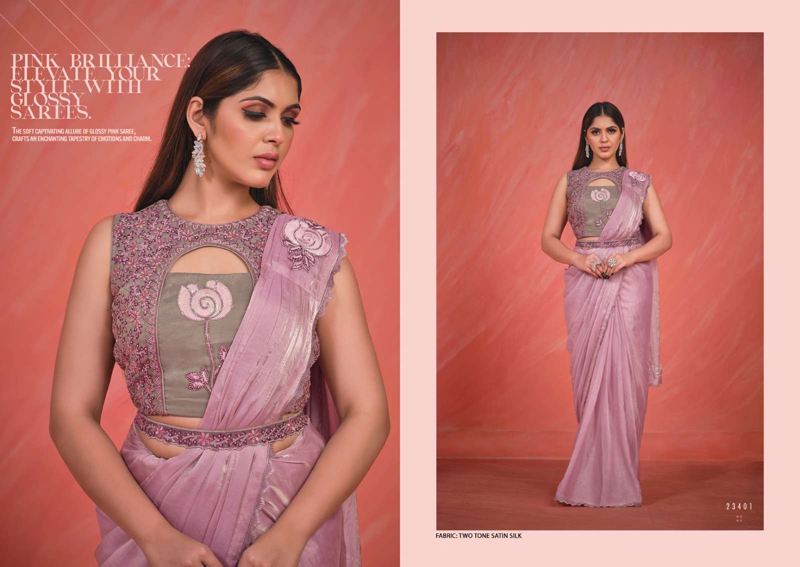 mahotsav mohmanthan satin silk attrective look saree catalog