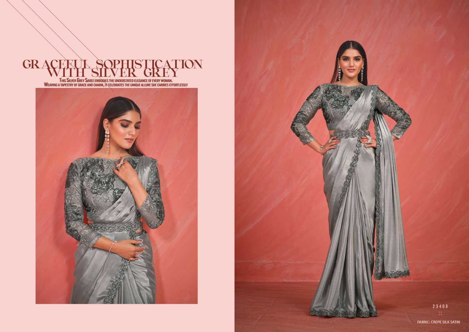 mahotsav mohmanthan satin silk attrective look saree catalog