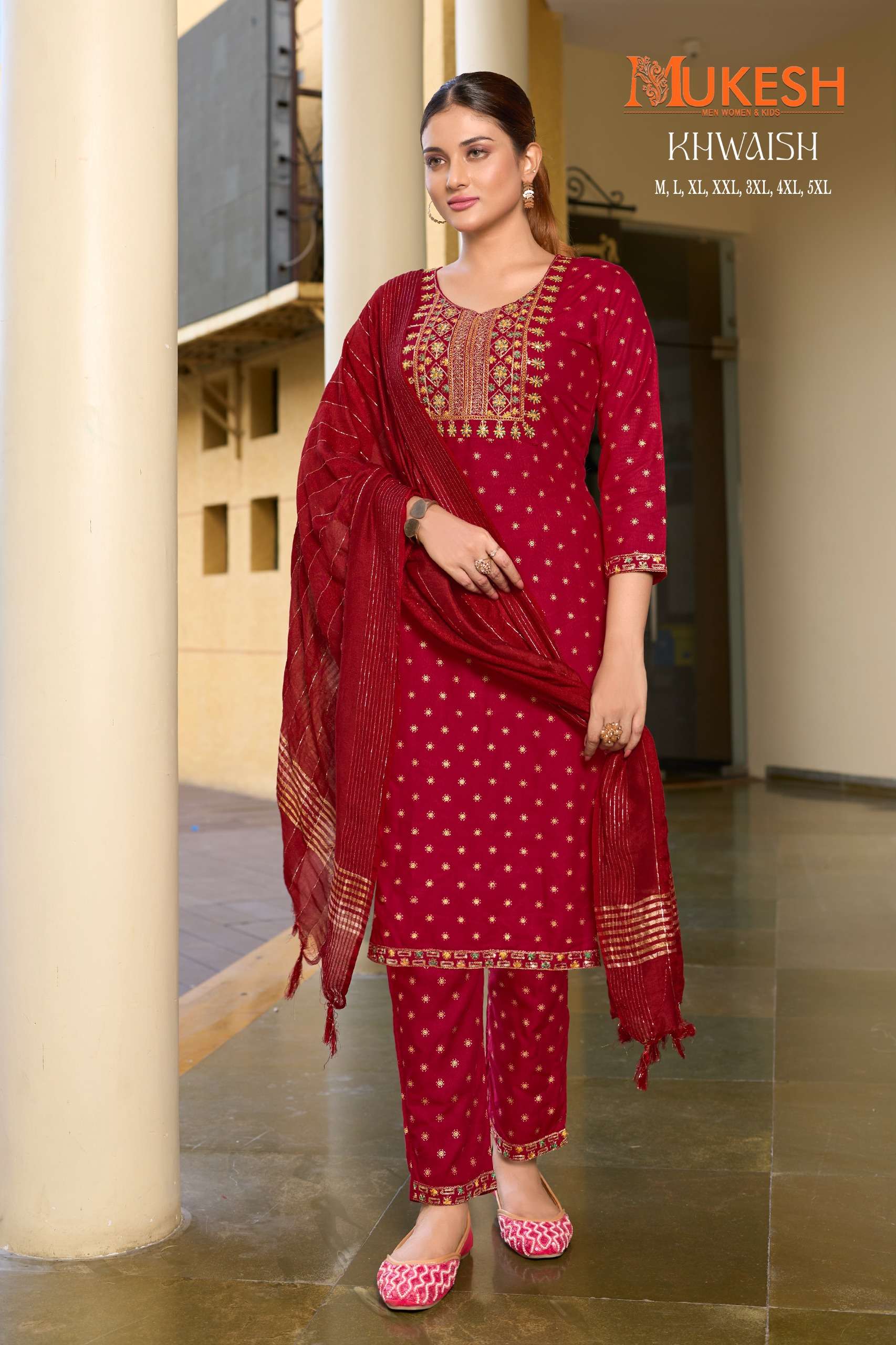 mukesh khwaish rayon exclusive look kurti bottom dupatta  catalog