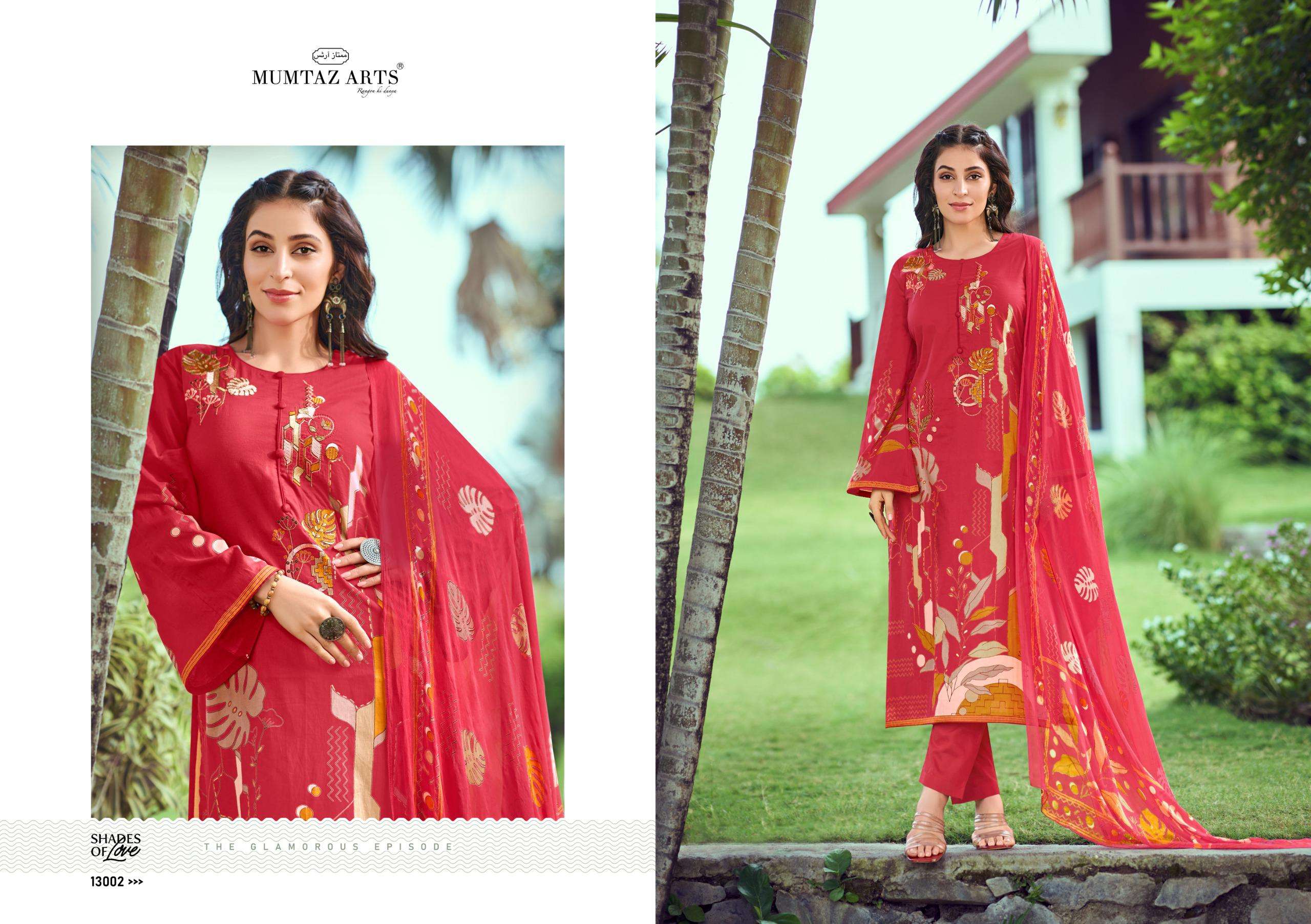 mumtaz art shades of love cotton elegant look salwar suit catalog