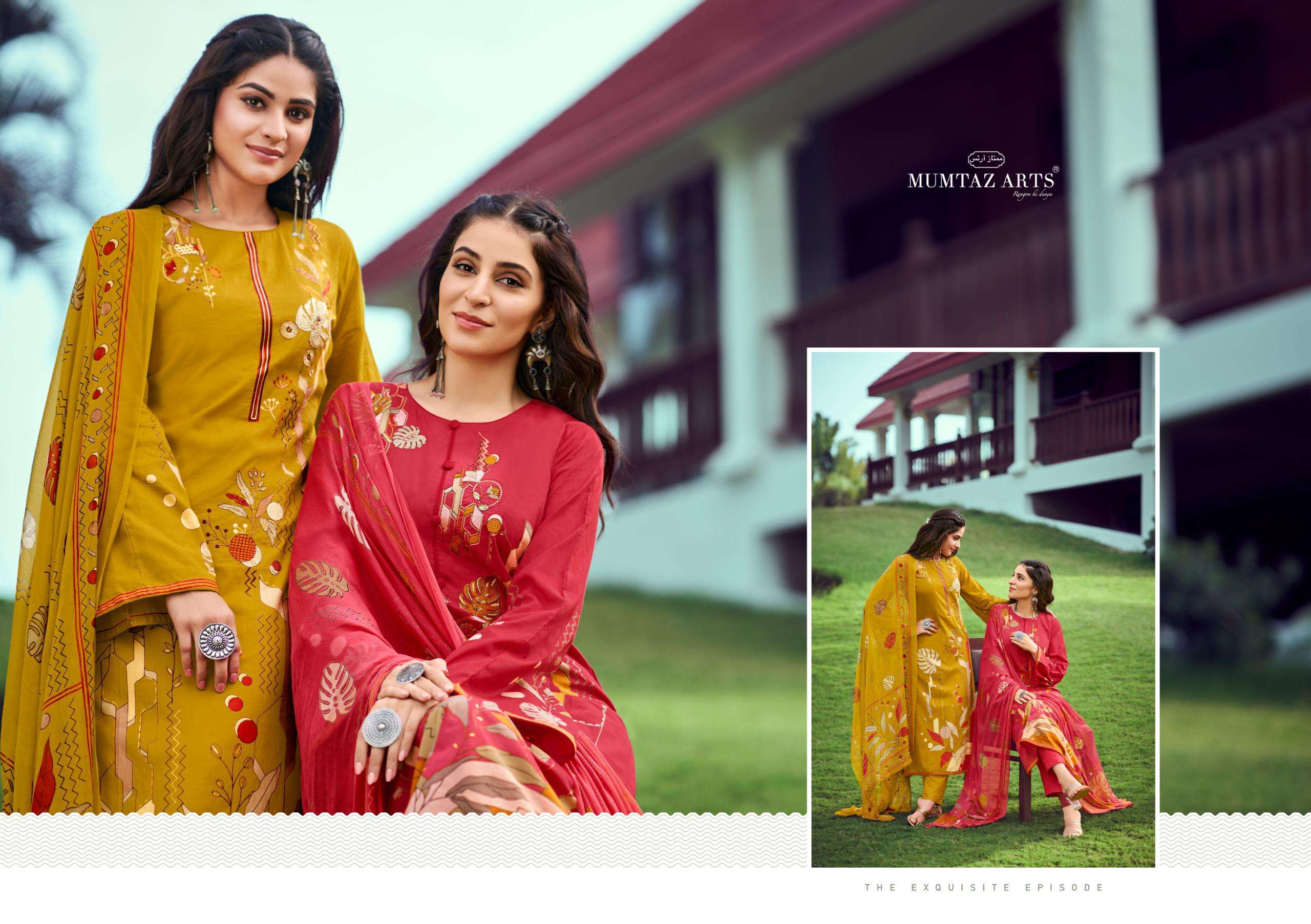 mumtaz art shades of love cotton elegant look salwar suit catalog