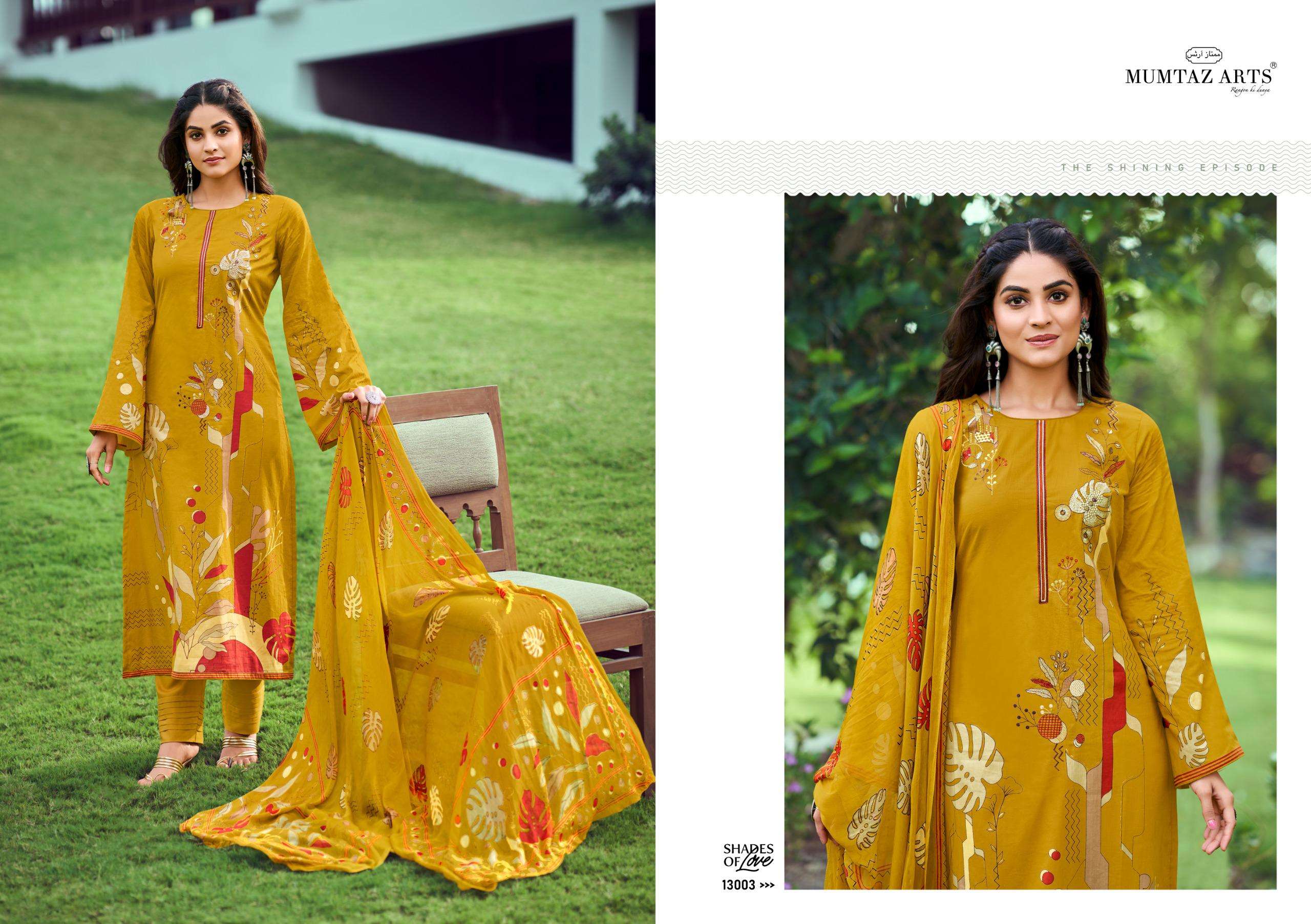 mumtaz art shades of love cotton elegant look salwar suit catalog