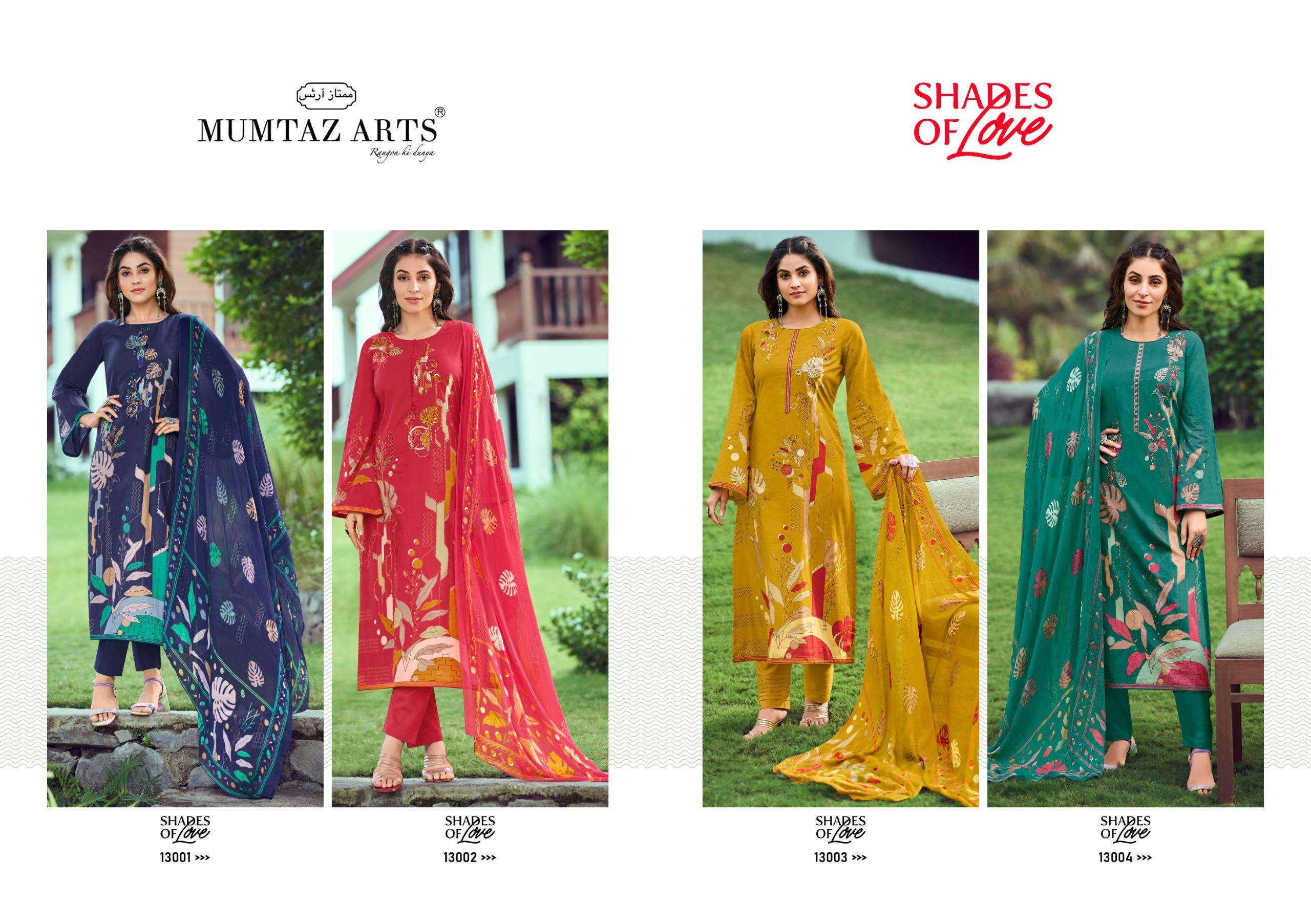 mumtaz art shades of love cotton elegant look salwar suit catalog