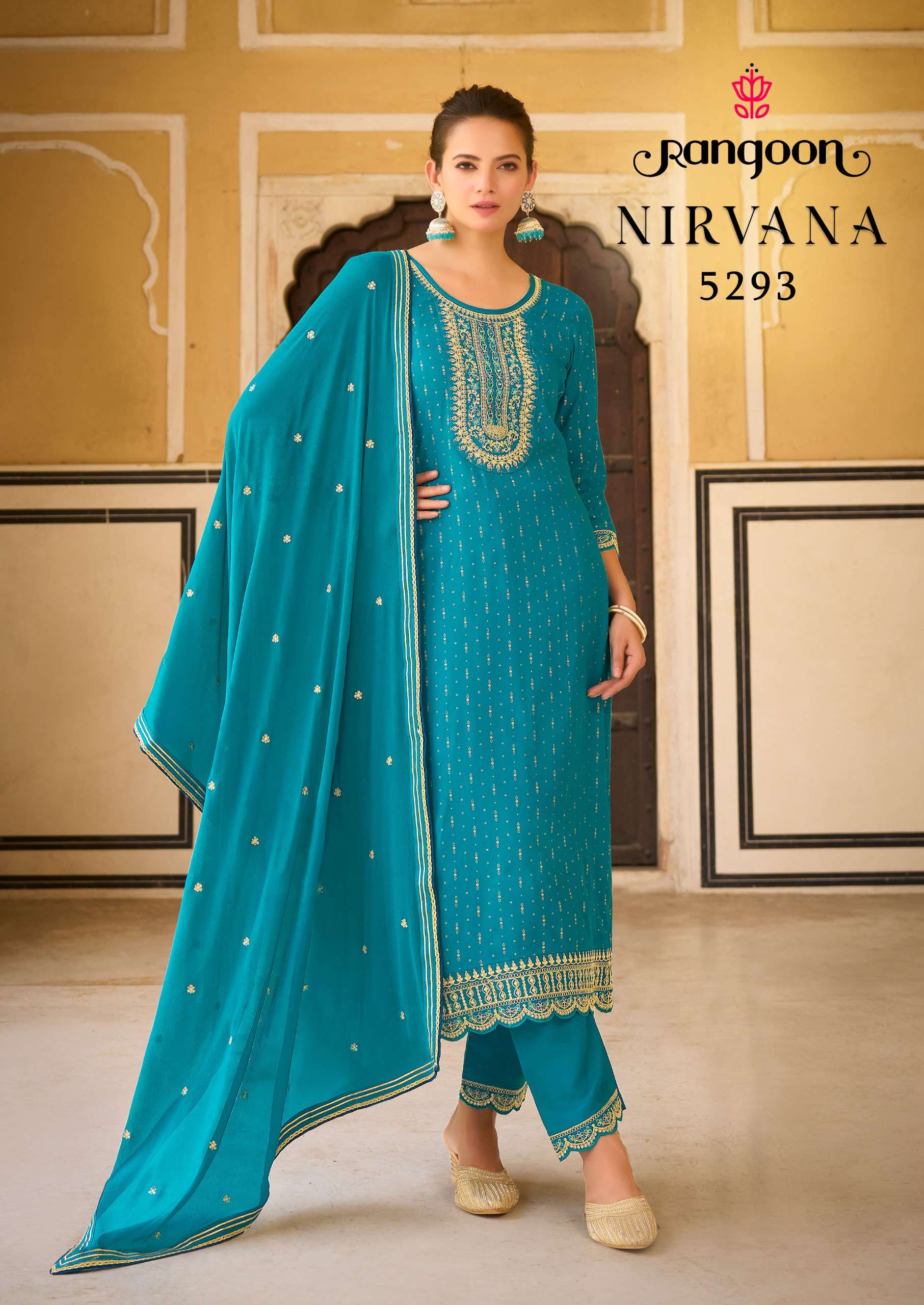 rangoon niravana rayon beutiful look top bottom with dupatta catalog