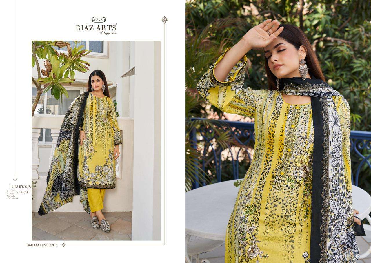 riaz arts ibadaat lawn camric new and modern look salwar suit catalog