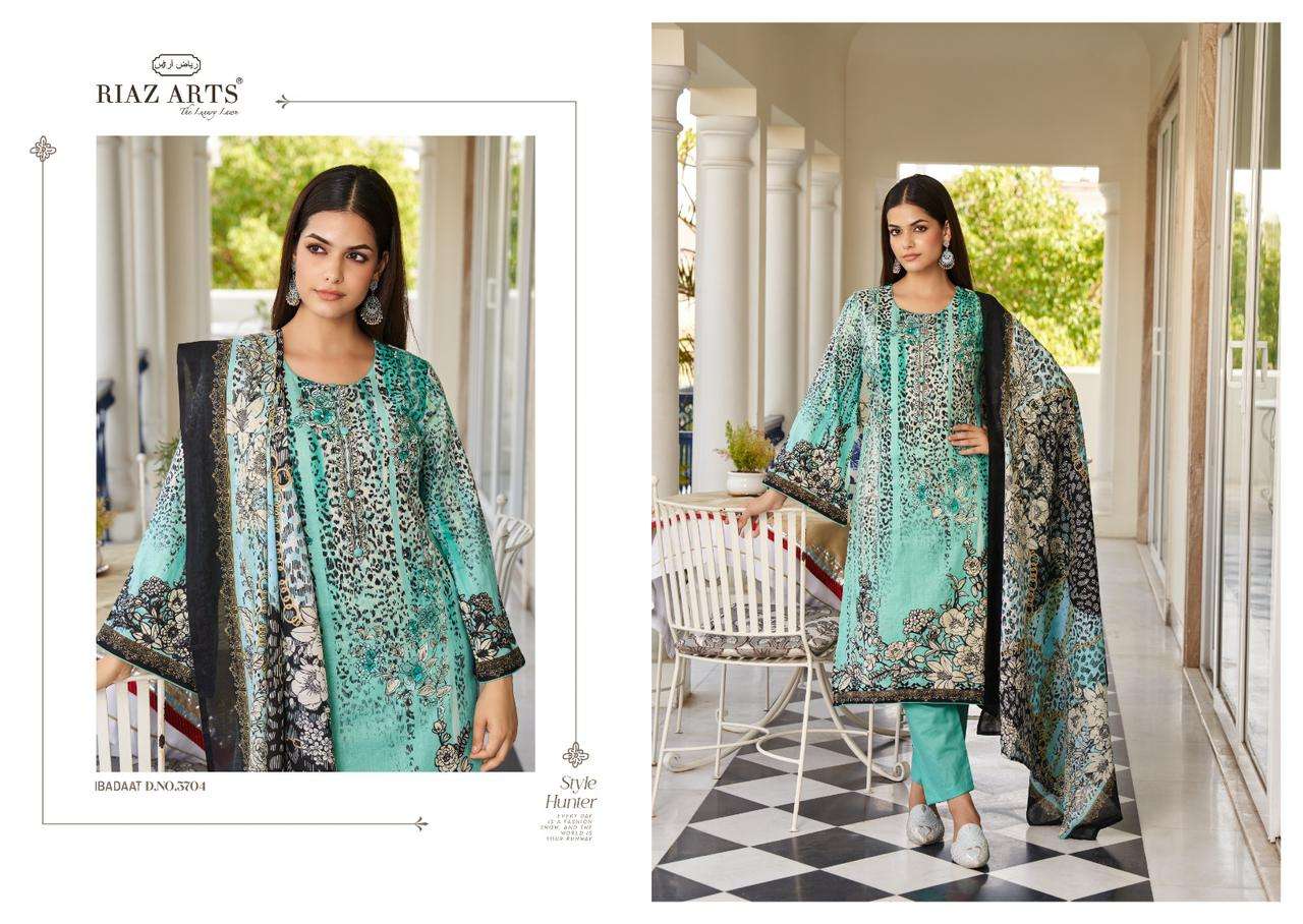 riaz arts ibadaat lawn camric new and modern look salwar suit catalog