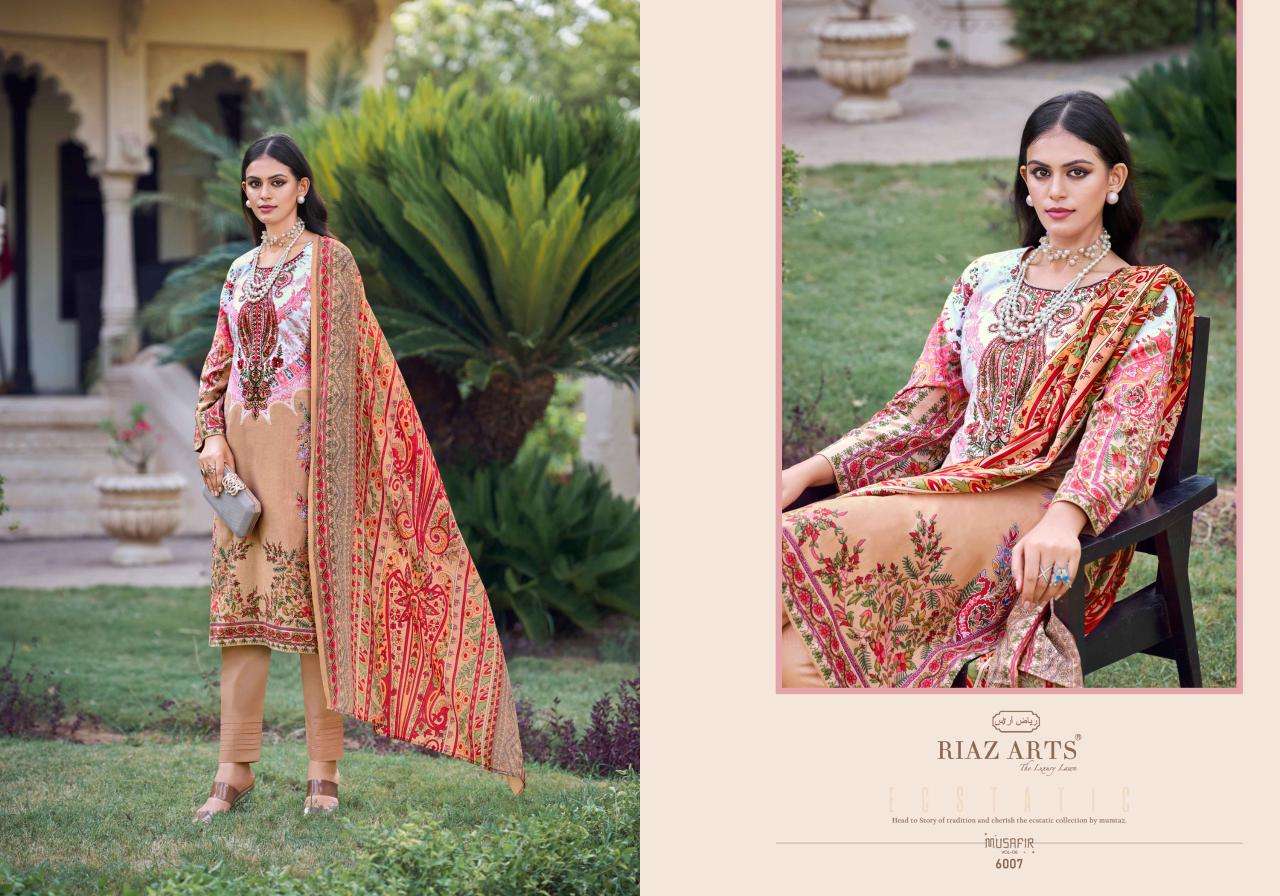 riaz arts musafir vol 6 karanchi lawan camric exclusive print salwar suit catalog