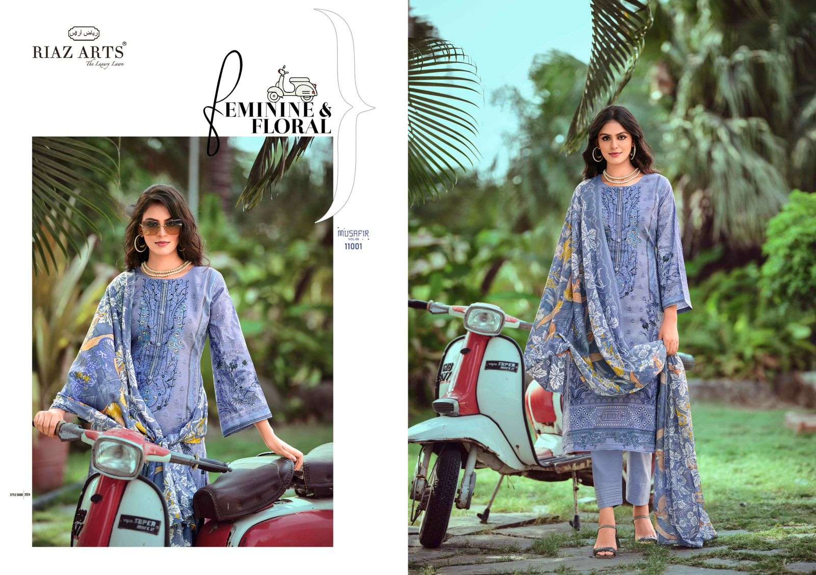 riaz arts musafir vol 9 lawn camric exclusive print salwar suit catalog