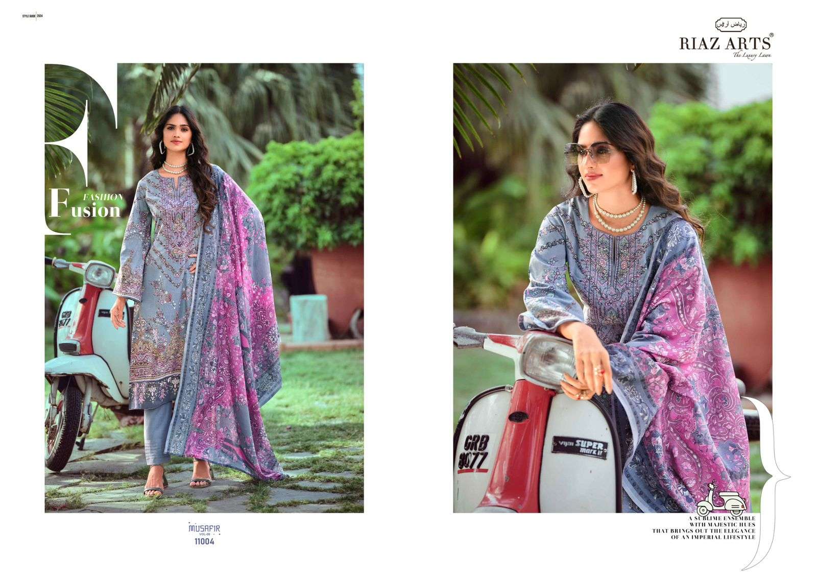 riaz arts musafir vol 9 lawn camric exclusive print salwar suit catalog