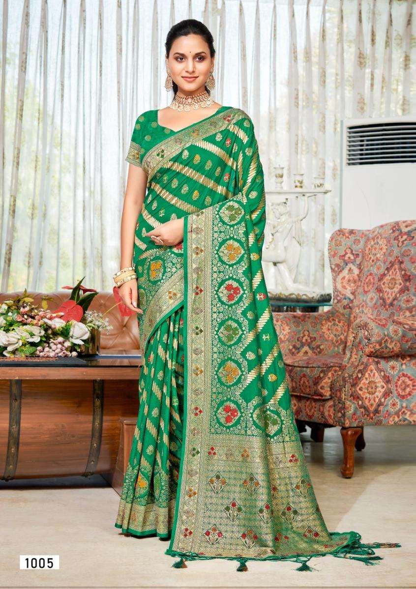 sangam prints bunawat akriti vol 7 silk exclusive look saree catalog