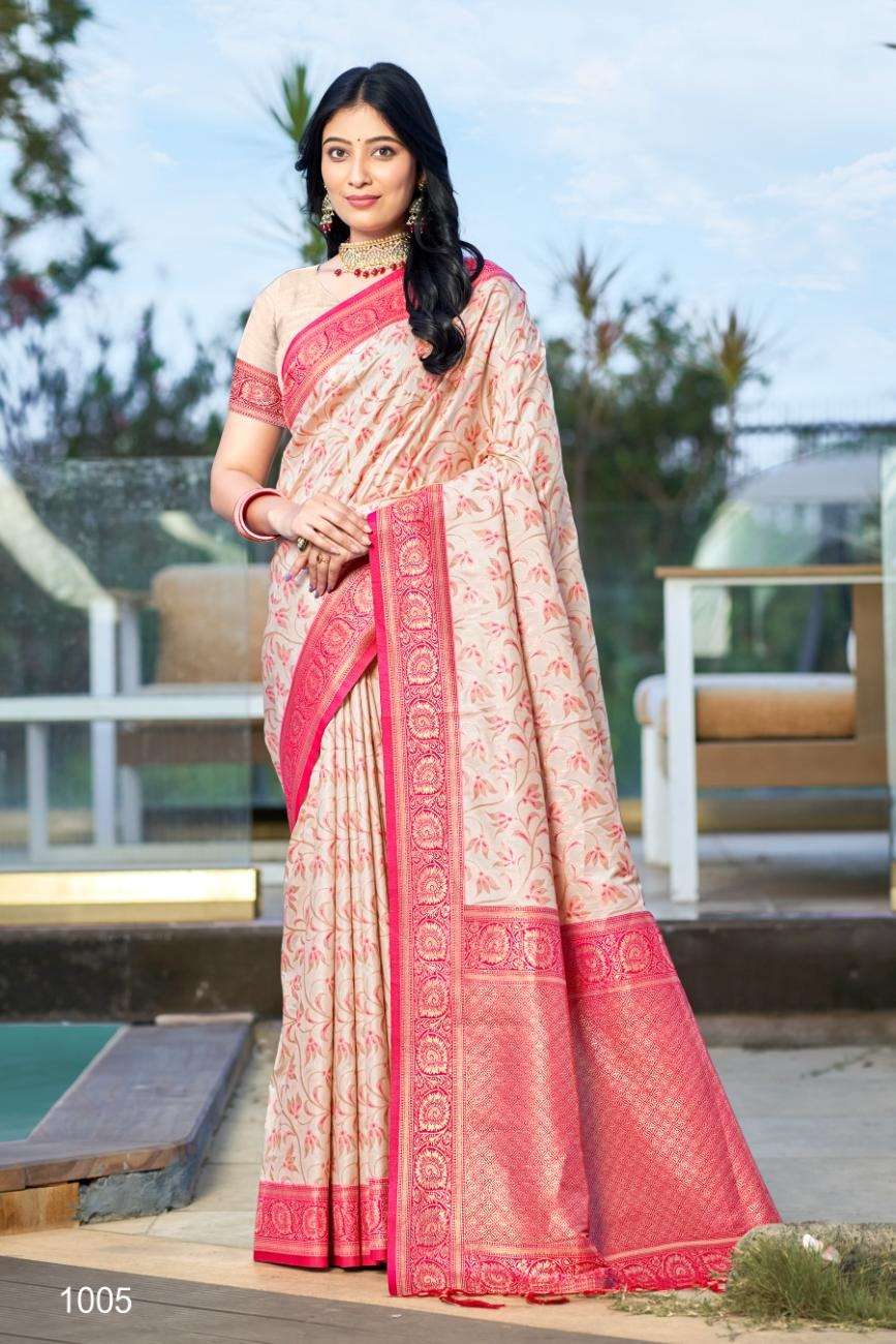 sangam prints bunawat ambika silk silk exclusive look saree catalog