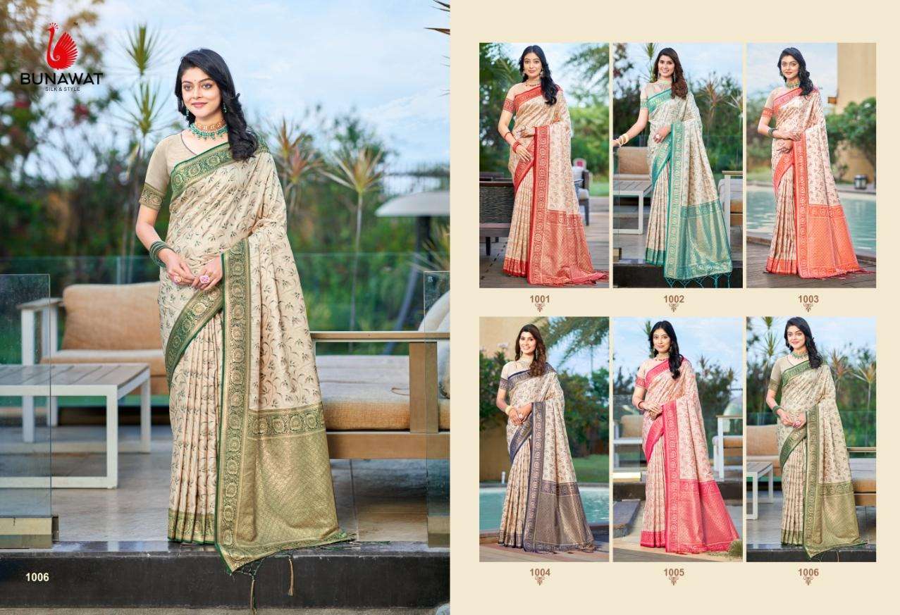 sangam prints bunawat ambika silk silk exclusive look saree catalog