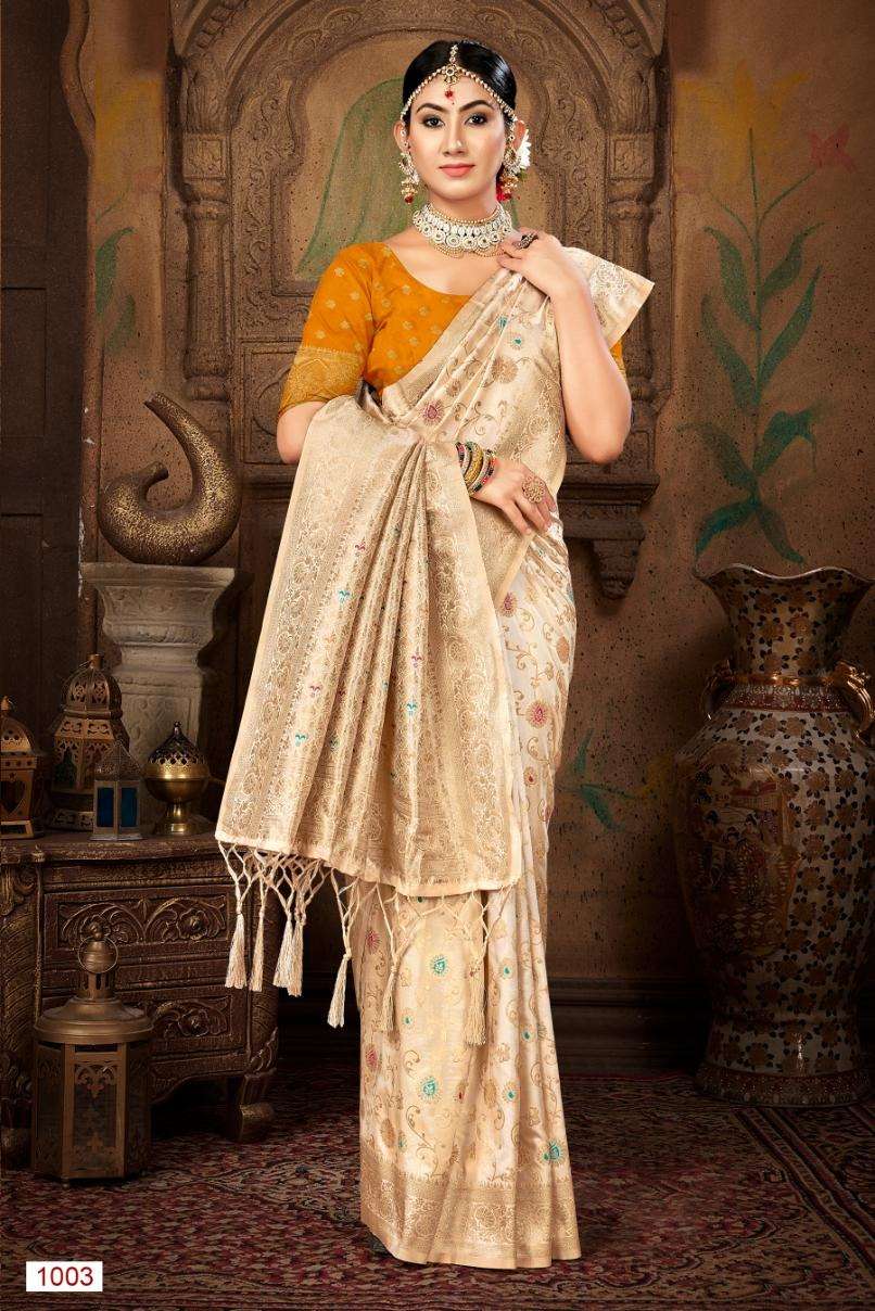 sangam prints bunawat pavitra silk exclusive look saree catalog