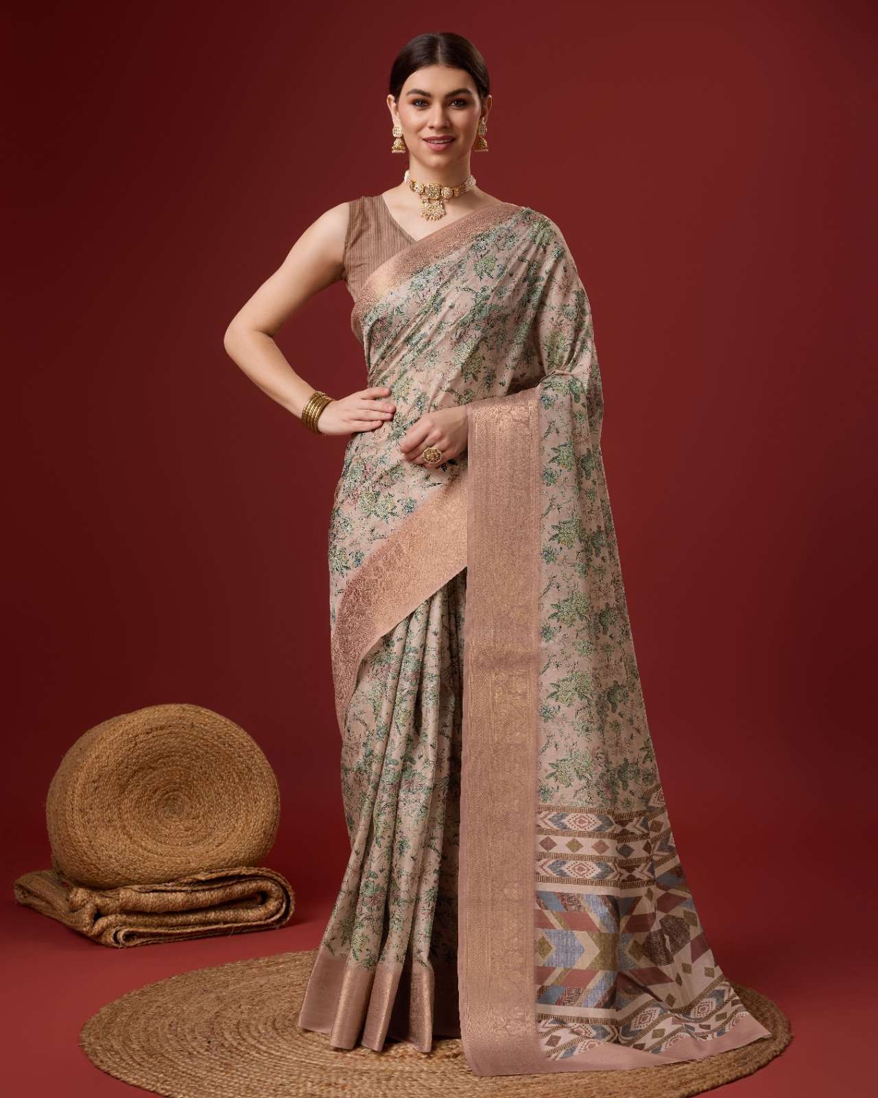 sangam prints bunawat vantara vol 3 cotton attrctive look saree catalog