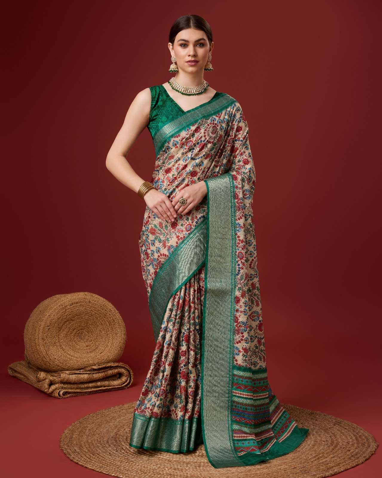 sangam prints bunawat vantara vol 3 cotton attrctive look saree catalog