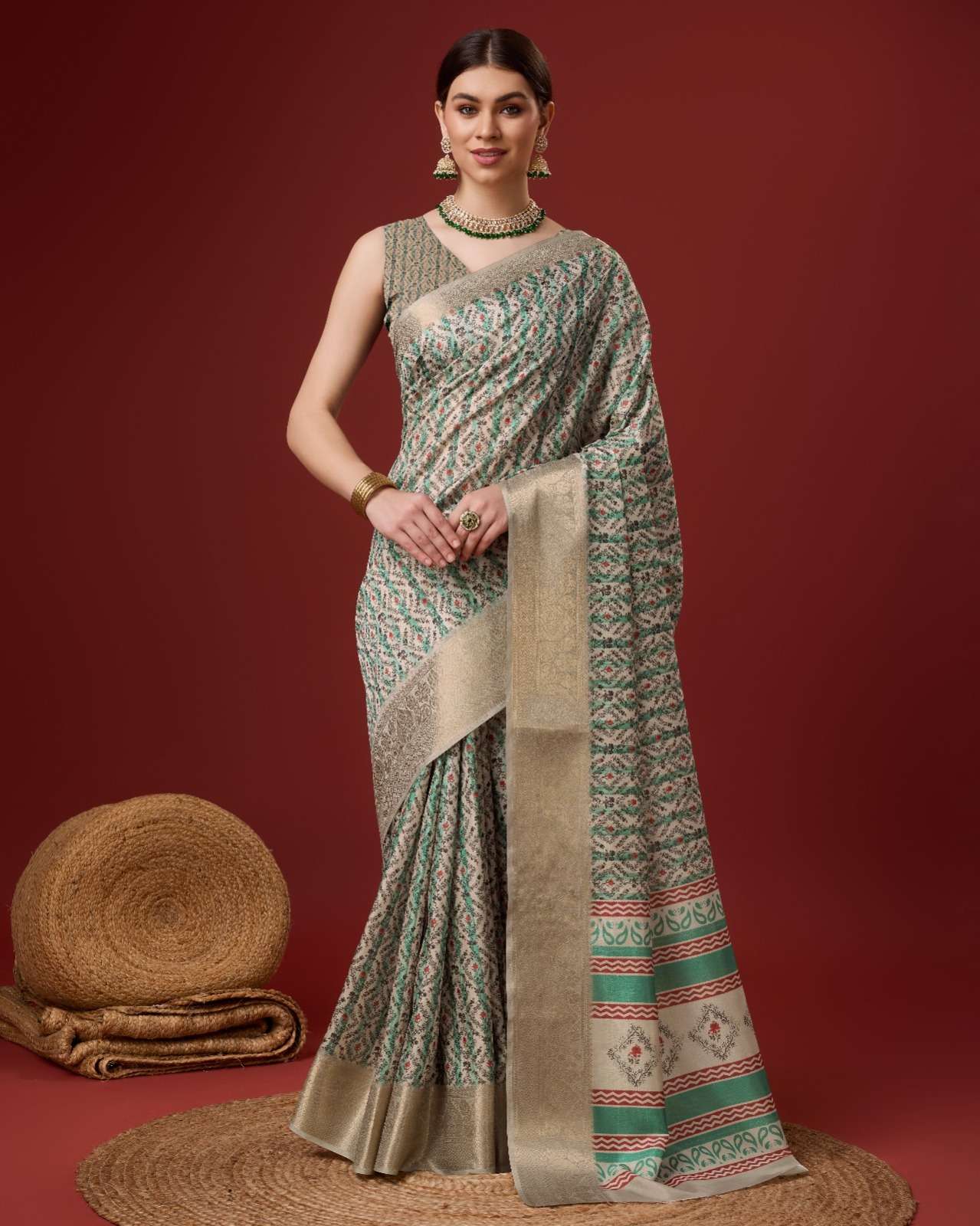 sangam prints bunawat vantara vol 3 cotton attrctive look saree catalog