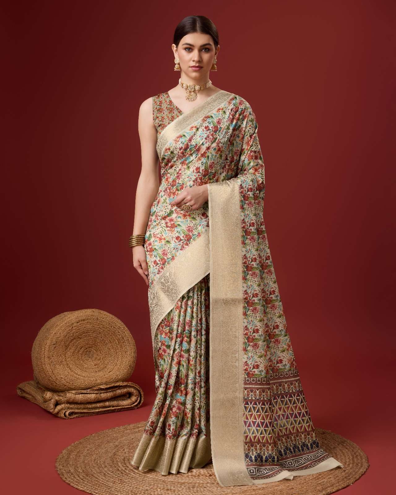 sangam prints bunawat vantara vol 3 cotton attrctive look saree catalog