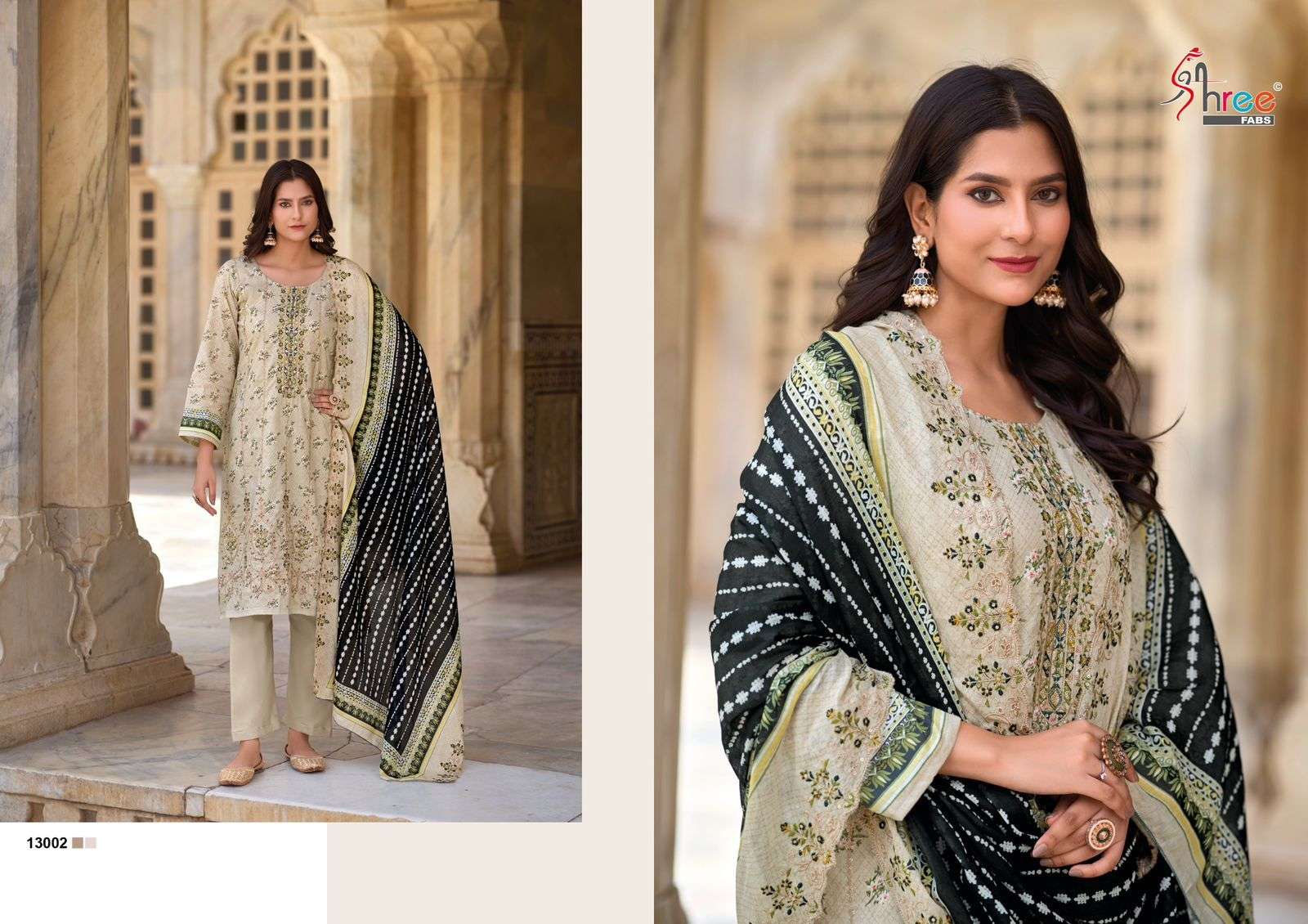 shree fabs bin saeed lawn collection vol 13 cotton decent look salwar suit catalog