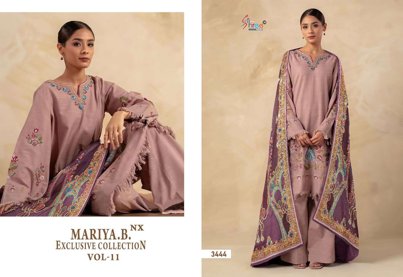 shree fabs mariab exclusive collection vol 11 cotton decent look salwar suit with shiffon dupatta catalog