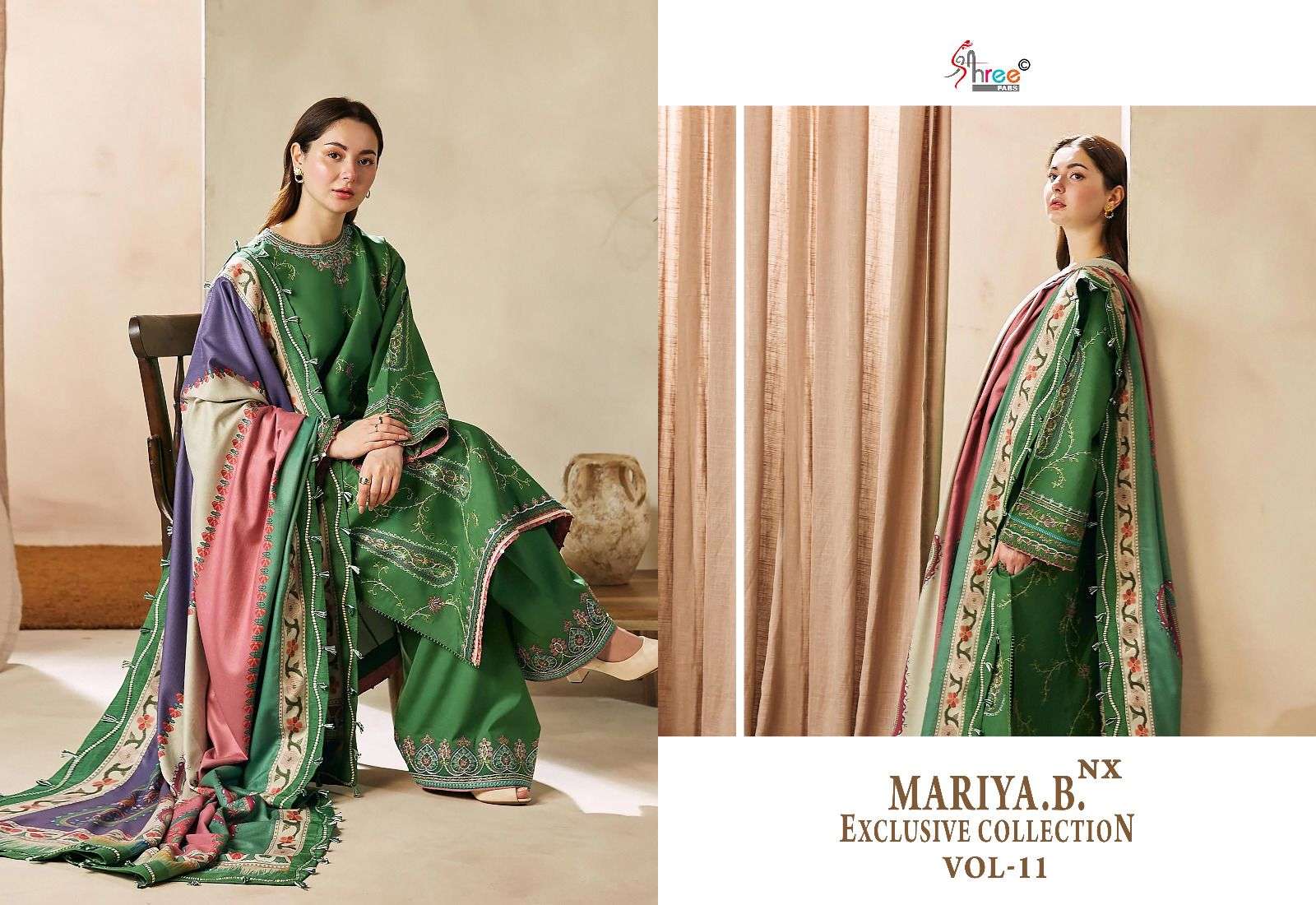 shree fabs mariab exclusive collection vol 11 cotton regal look salwar suit with cotton dupatta catalog