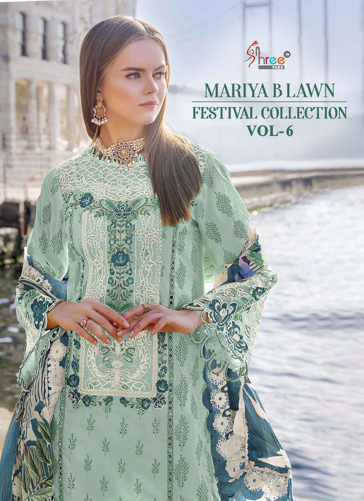 shree fabs mariya b lawn festival collection  vol 6 lawn cotton decent look salwar suit with cotton dupatta catalog