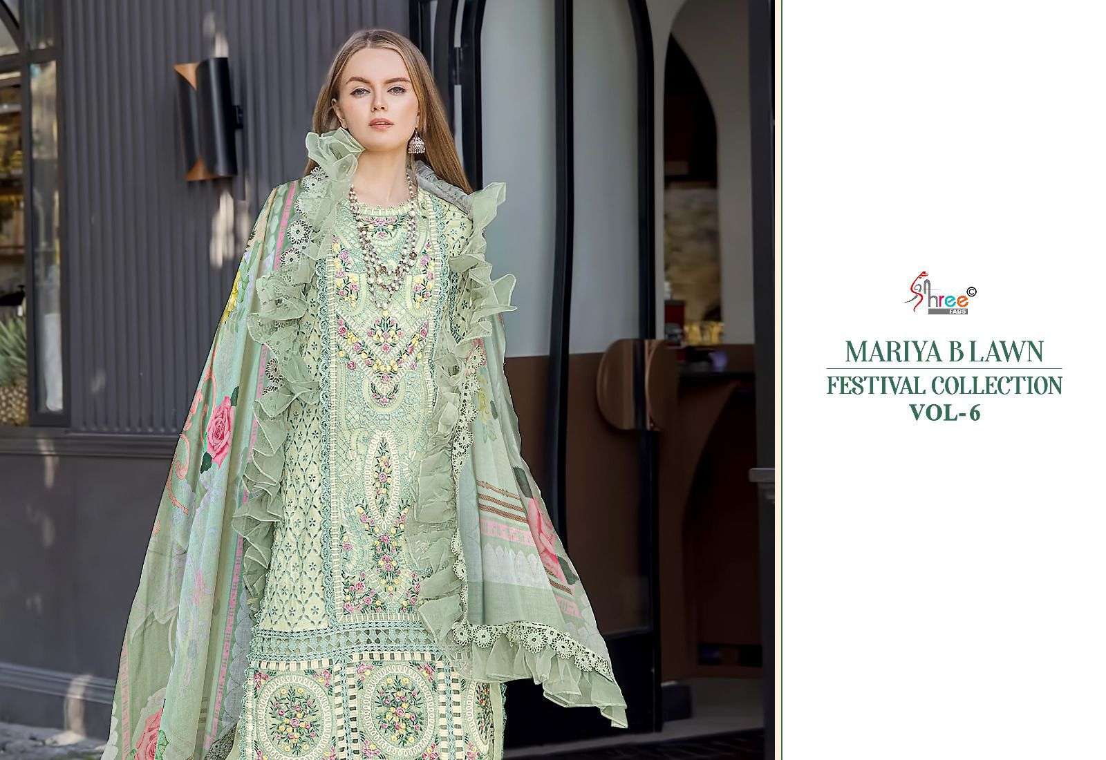 shree fabs mariya b lawn festival collection  vol 6 lawn cotton decent look salwar suit with cotton dupatta catalog