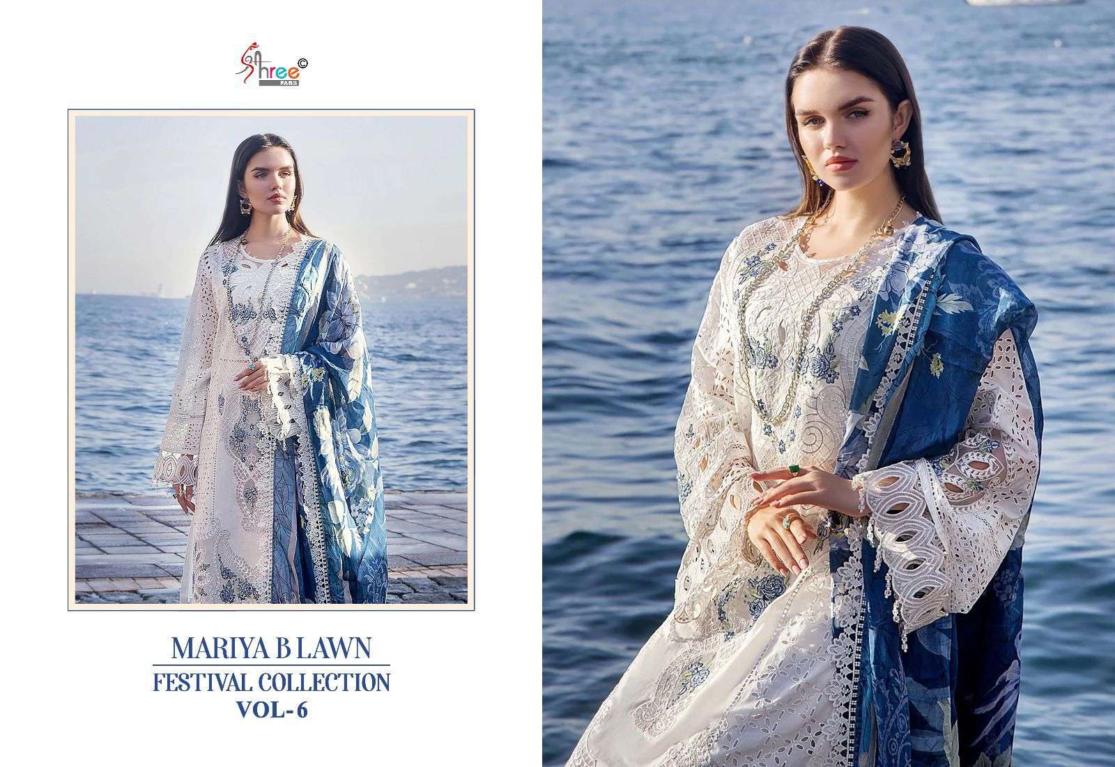 shree fabs mariya b lawn festival collection  vol 6 lawn cotton decent look salwar suit with cotton dupatta catalog