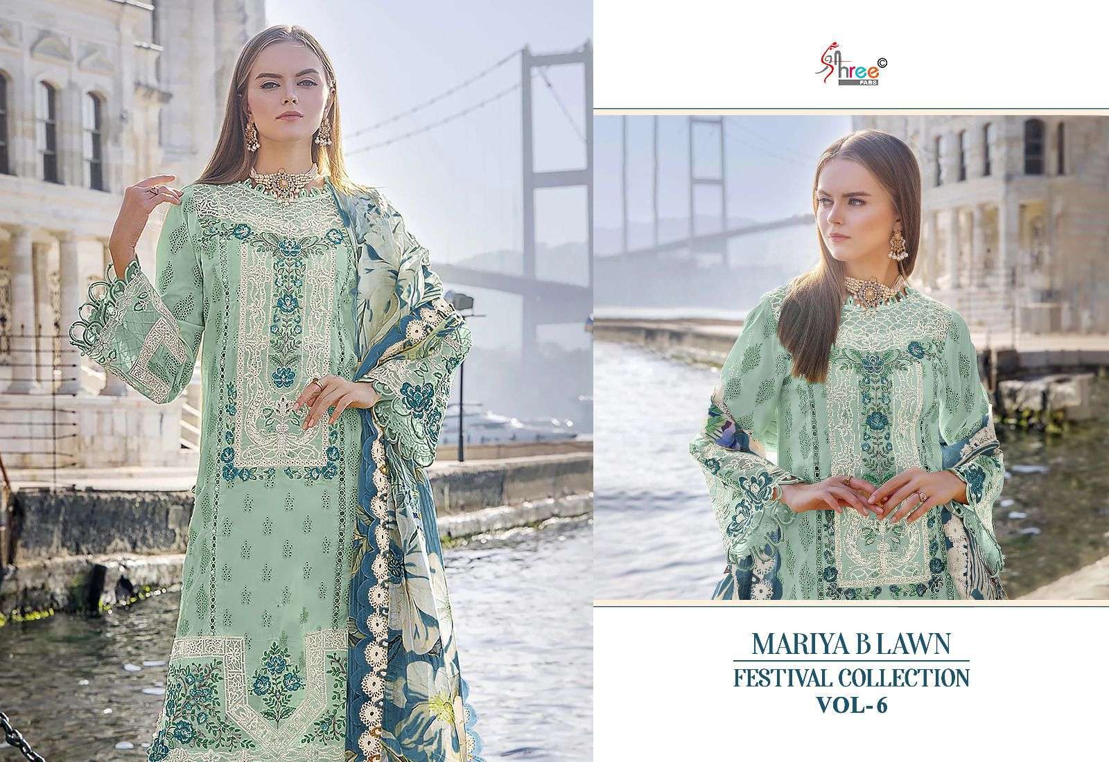 shree fabs mariya b lawn festival collection  vol 6 lawn cotton decent look salwar suit with cotton dupatta catalog