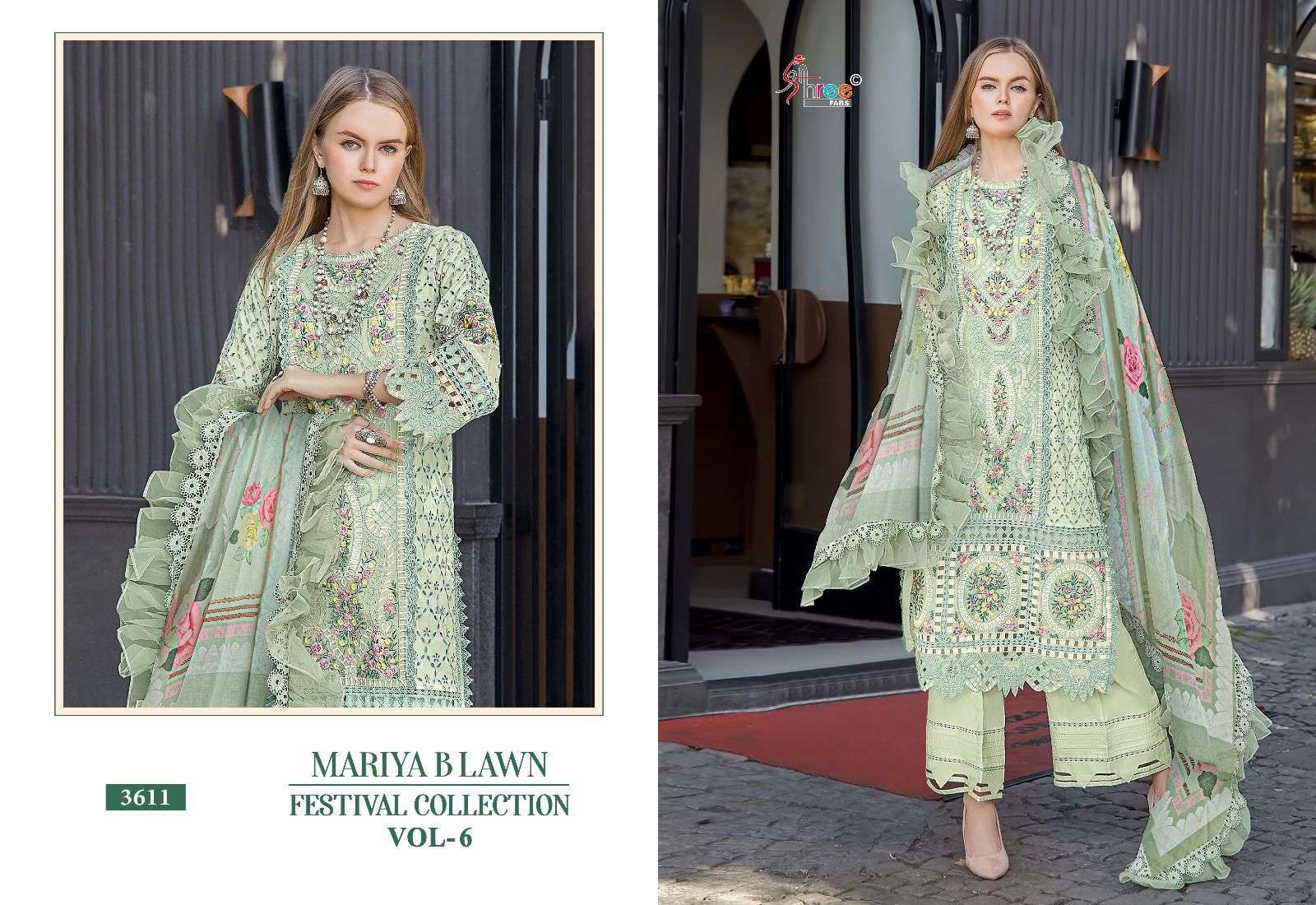 shree fabs mariya b lawn festival collection  vol 6 lawn cotton decent look salwar suit with cotton dupatta catalog