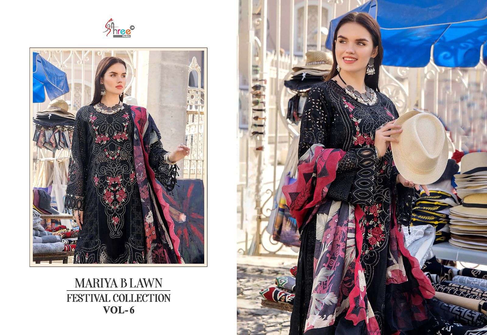 shree fabs mariya b lawn festival collection  vol 6 lawn cotton decent look salwar suit with cotton dupatta catalog