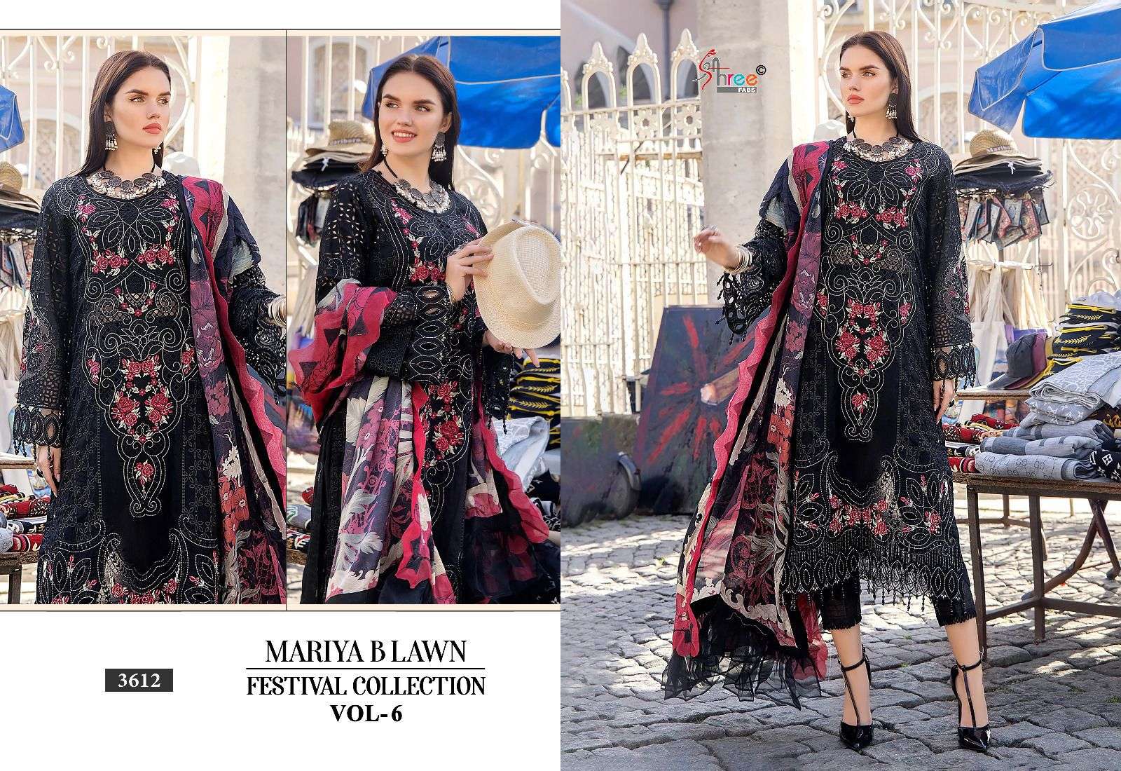 shree fabs mariya b lawn festival collection  vol 6 lawn cotton decent look salwar suit with cotton dupatta catalog