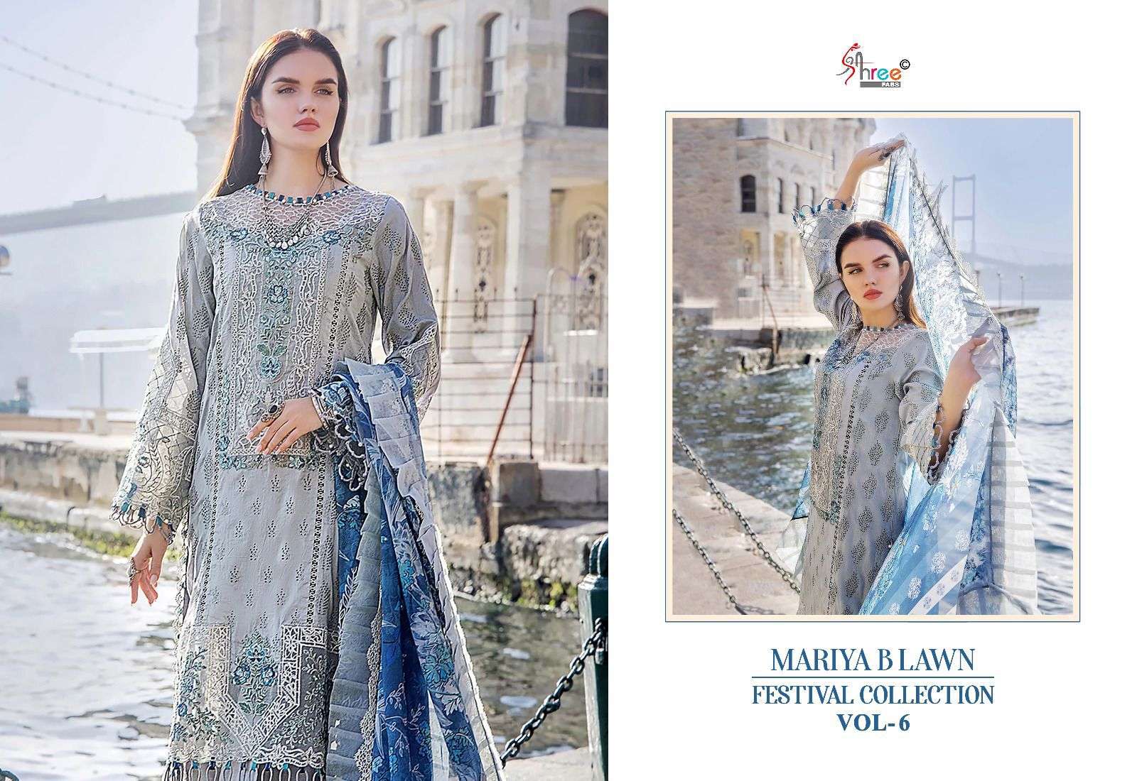 shree fabs mariya b lawn festival collection  vol 6 lawn cotton decent look salwar suit with cotton dupatta catalog