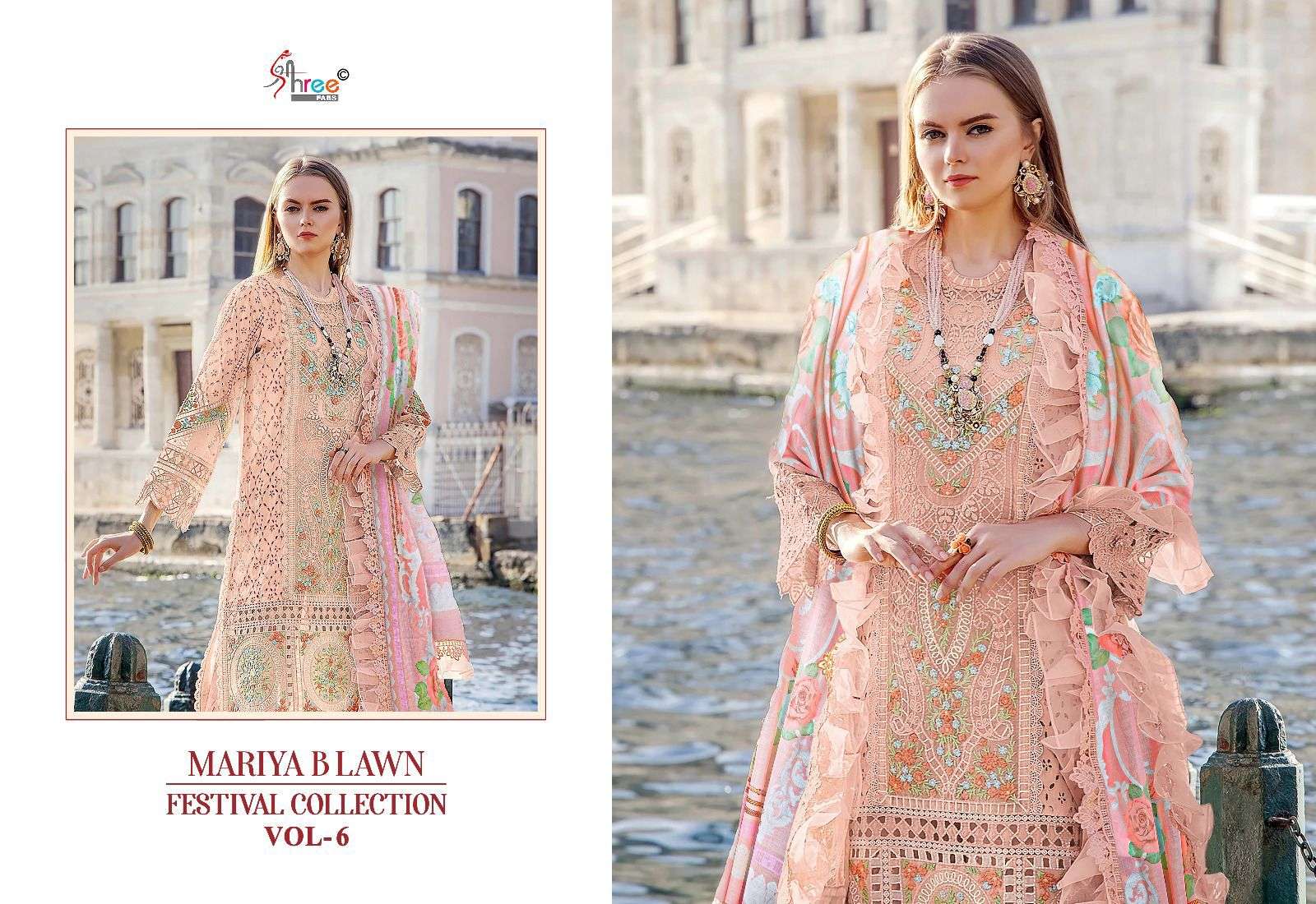 shree fabs mariya b lawn festival collection  vol 6 lawn cotton decent look salwar suit with cotton dupatta catalog