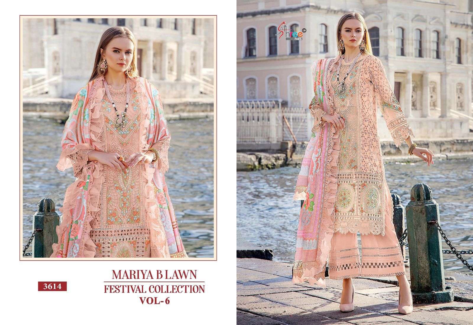 shree fabs mariya b lawn festival collection  vol 6 lawn cotton decent look salwar suit with cotton dupatta catalog