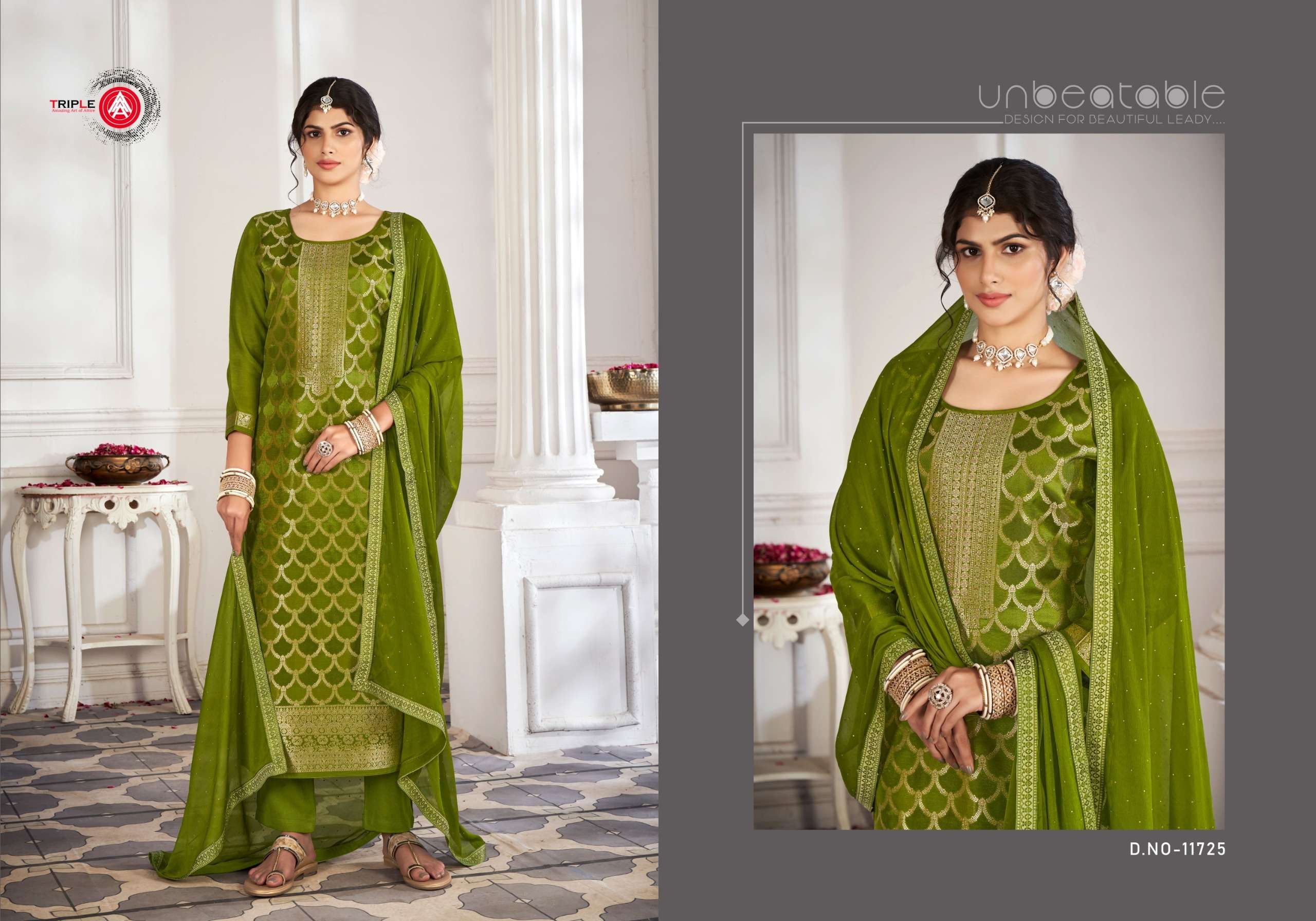 triple aaa loyal edition 4 reyon attrective look salwar suit catalog