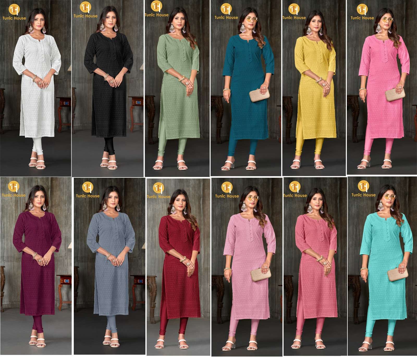 tunic house tesla viscose rayon innovative look kurti dupatta