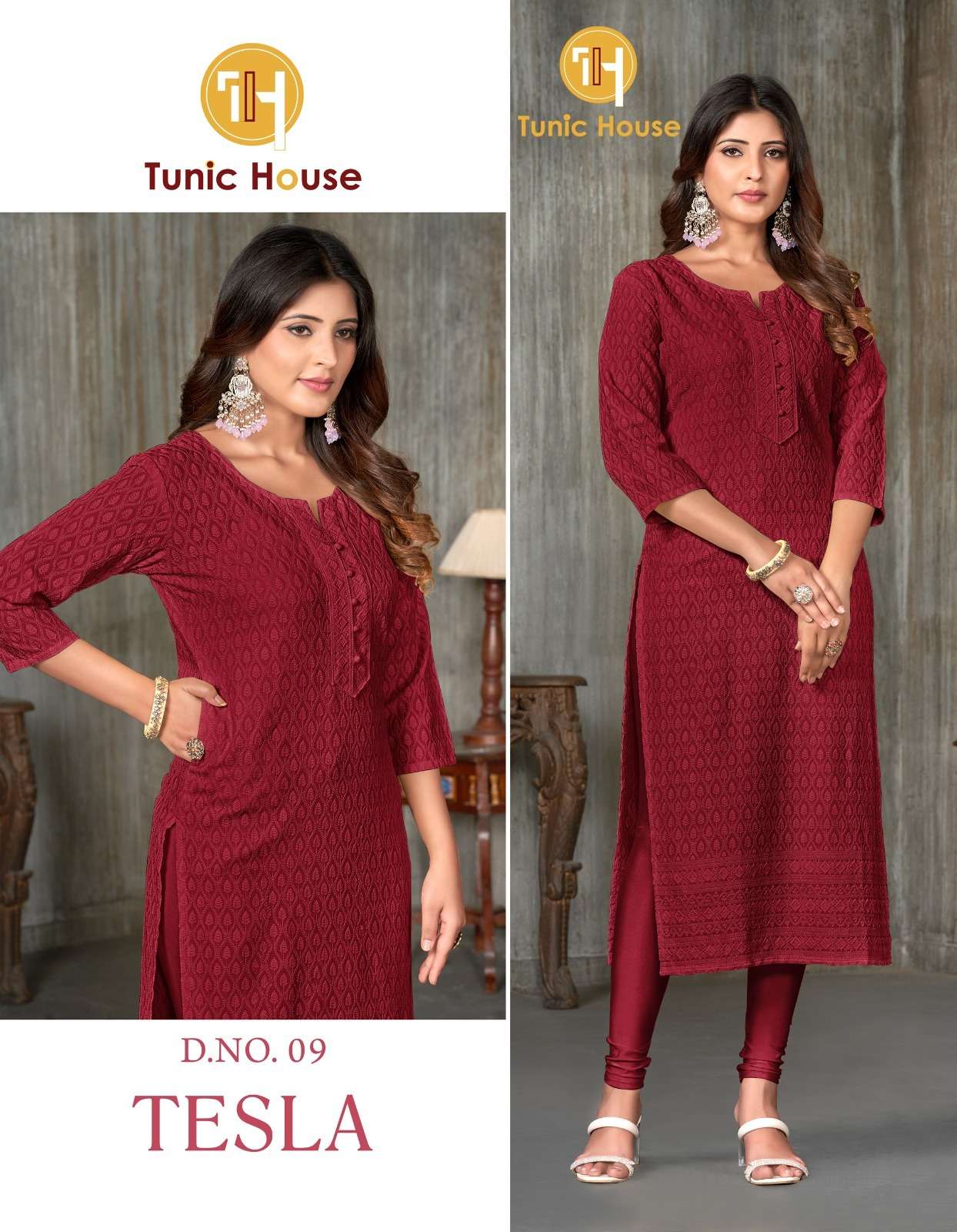 tunic house tesla viscose rayon innovative look kurti dupatta