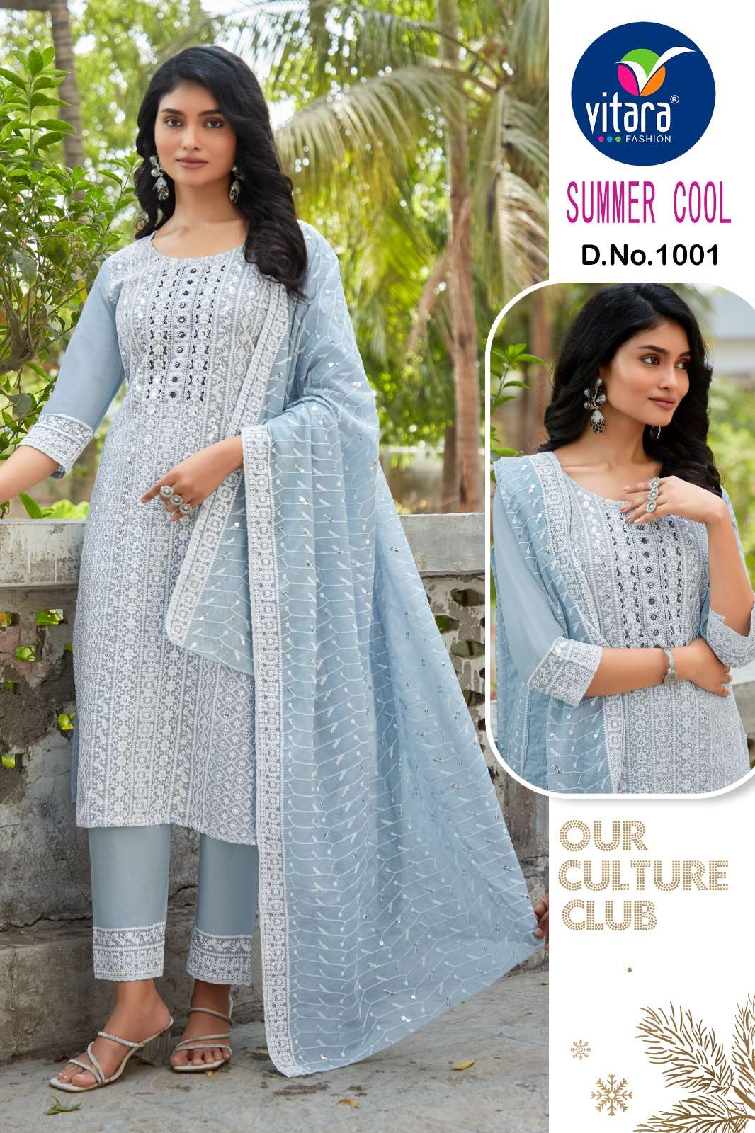 vitara fashion summer cool pick and choose cambric cotton catchy look kurti bottom with dupatta catalog