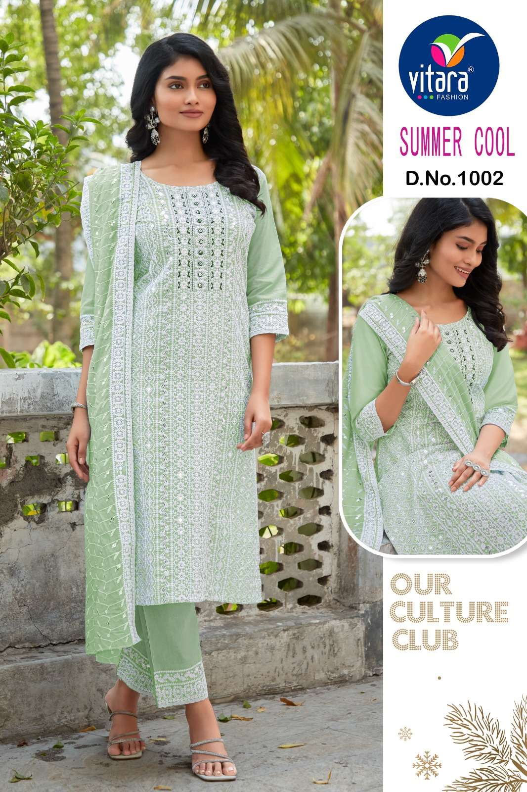 vitara fashion summer cool pick and choose cambric cotton catchy look kurti bottom with dupatta catalog