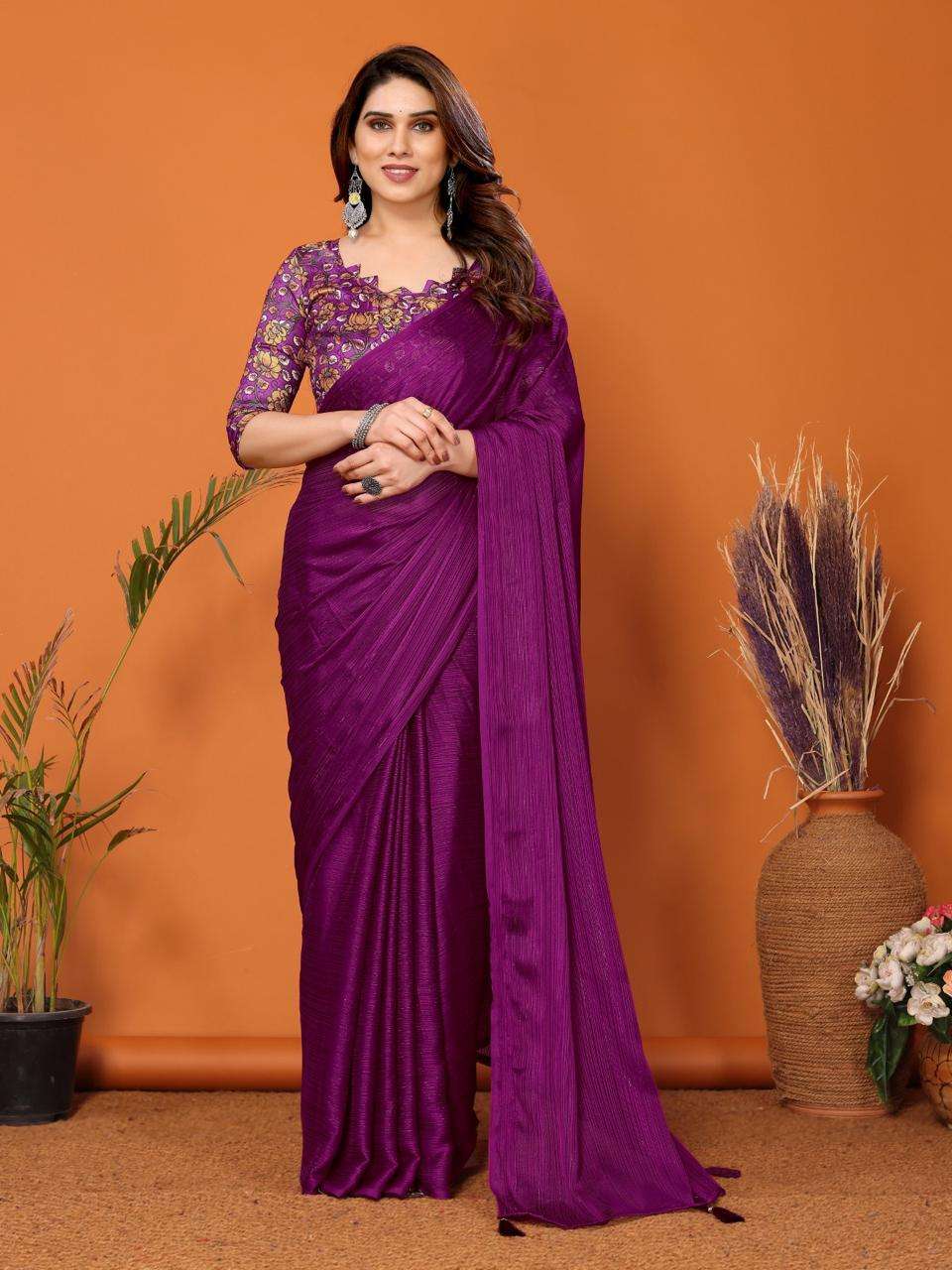 vivera Kalamkari Sarees Synthetic silk regal look saree catalog