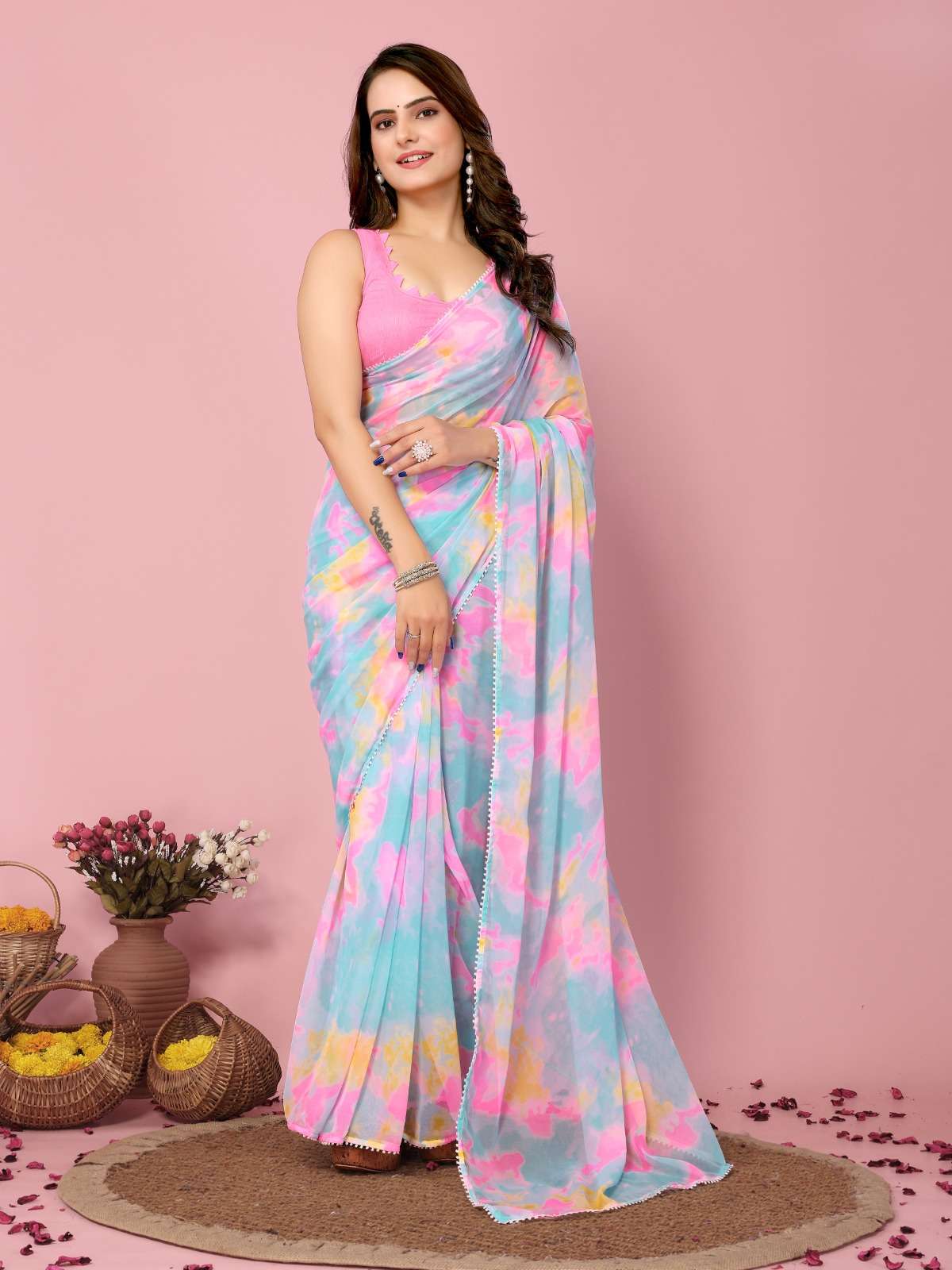 vivera rakul 2 Soft Georgette regal look saree catalog