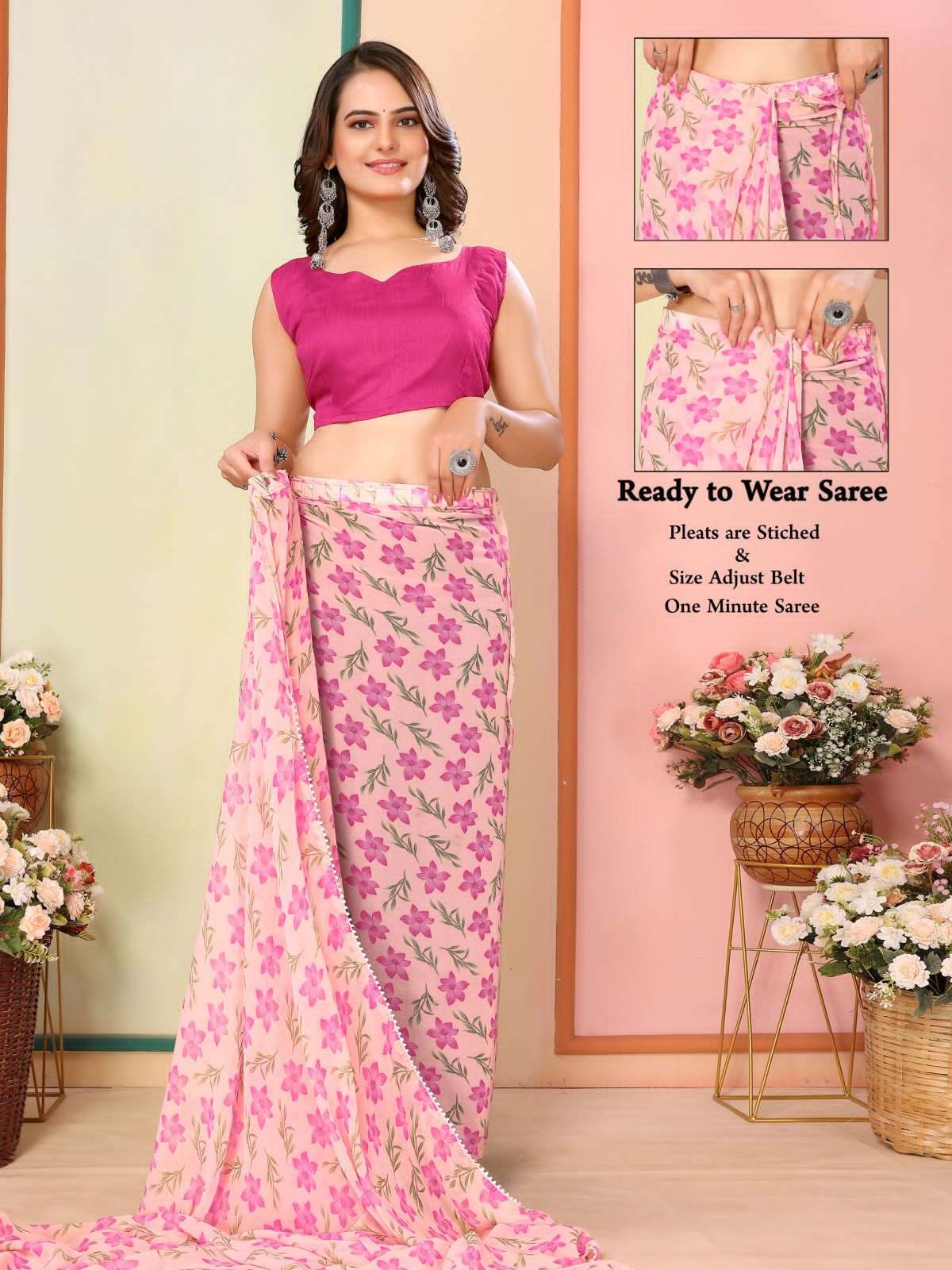 vivera rakul vol 3  georgette catchy look saree single