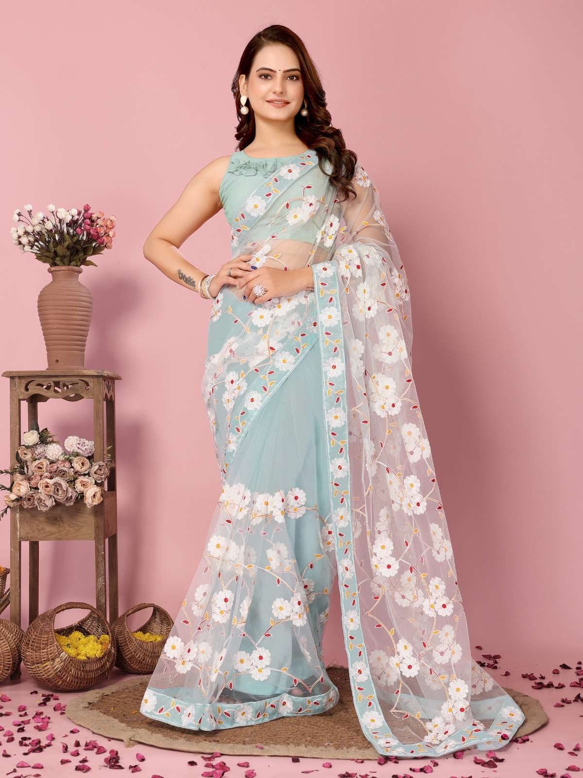 vivera vaamika 18 soft net decent look saree catalog