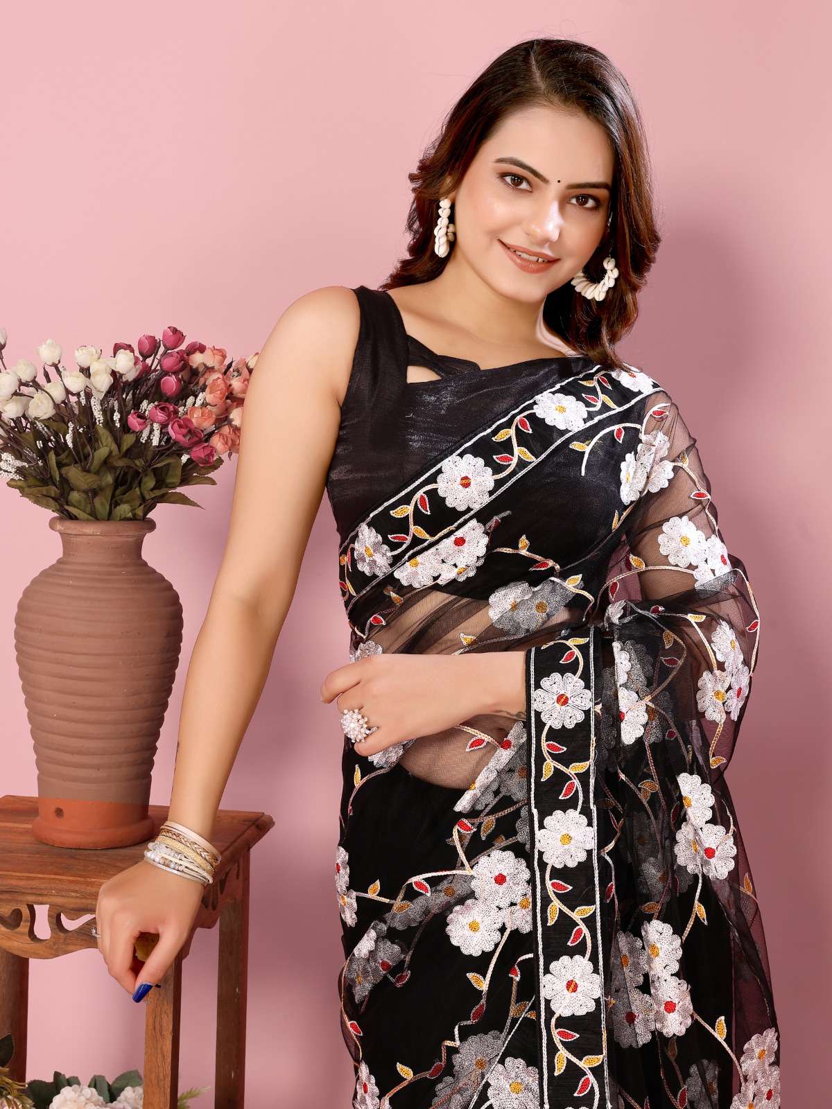 vivera vaamika 18 soft net decent look saree catalog