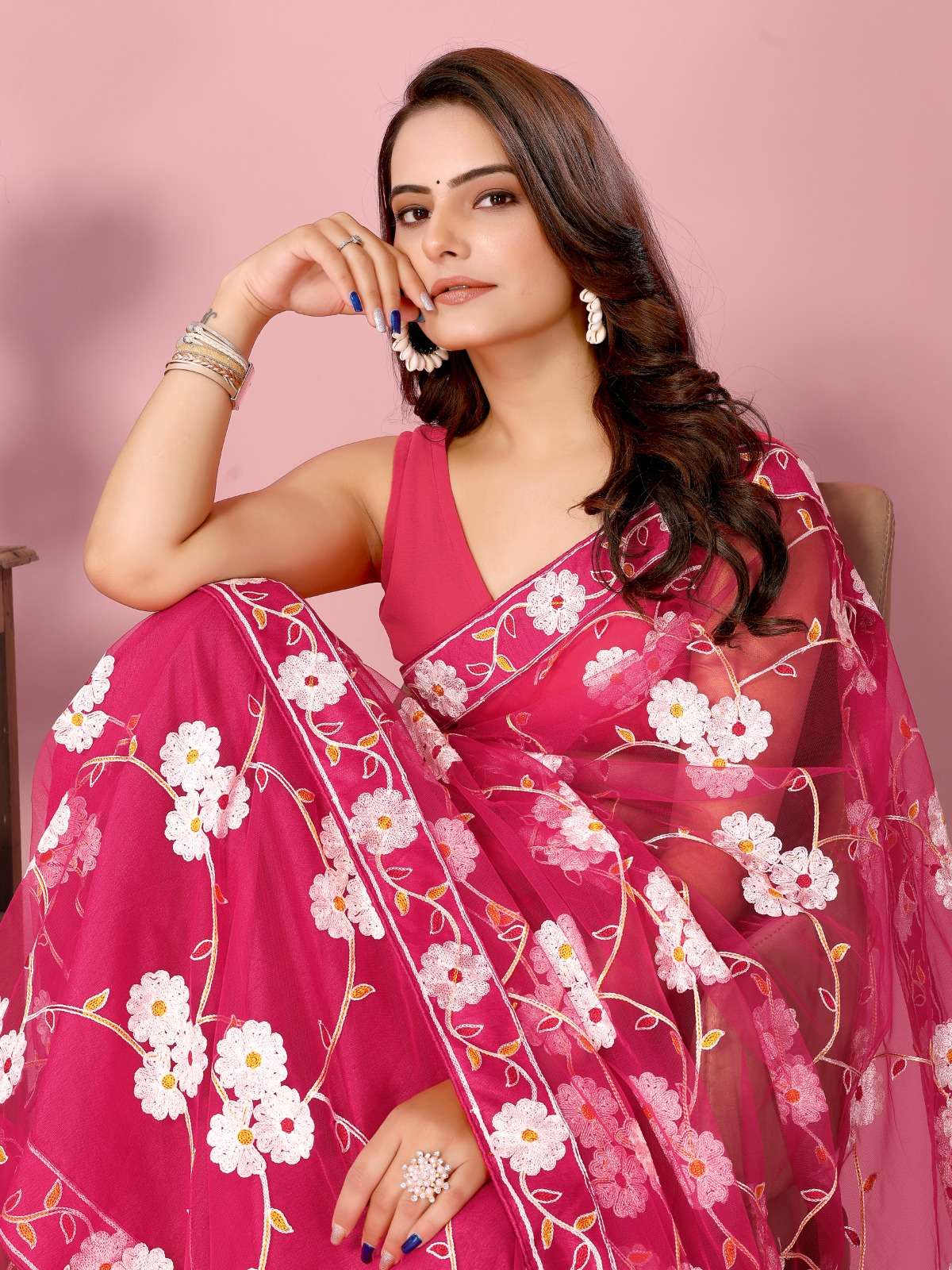 vivera vaamika 18 soft net decent look saree catalog