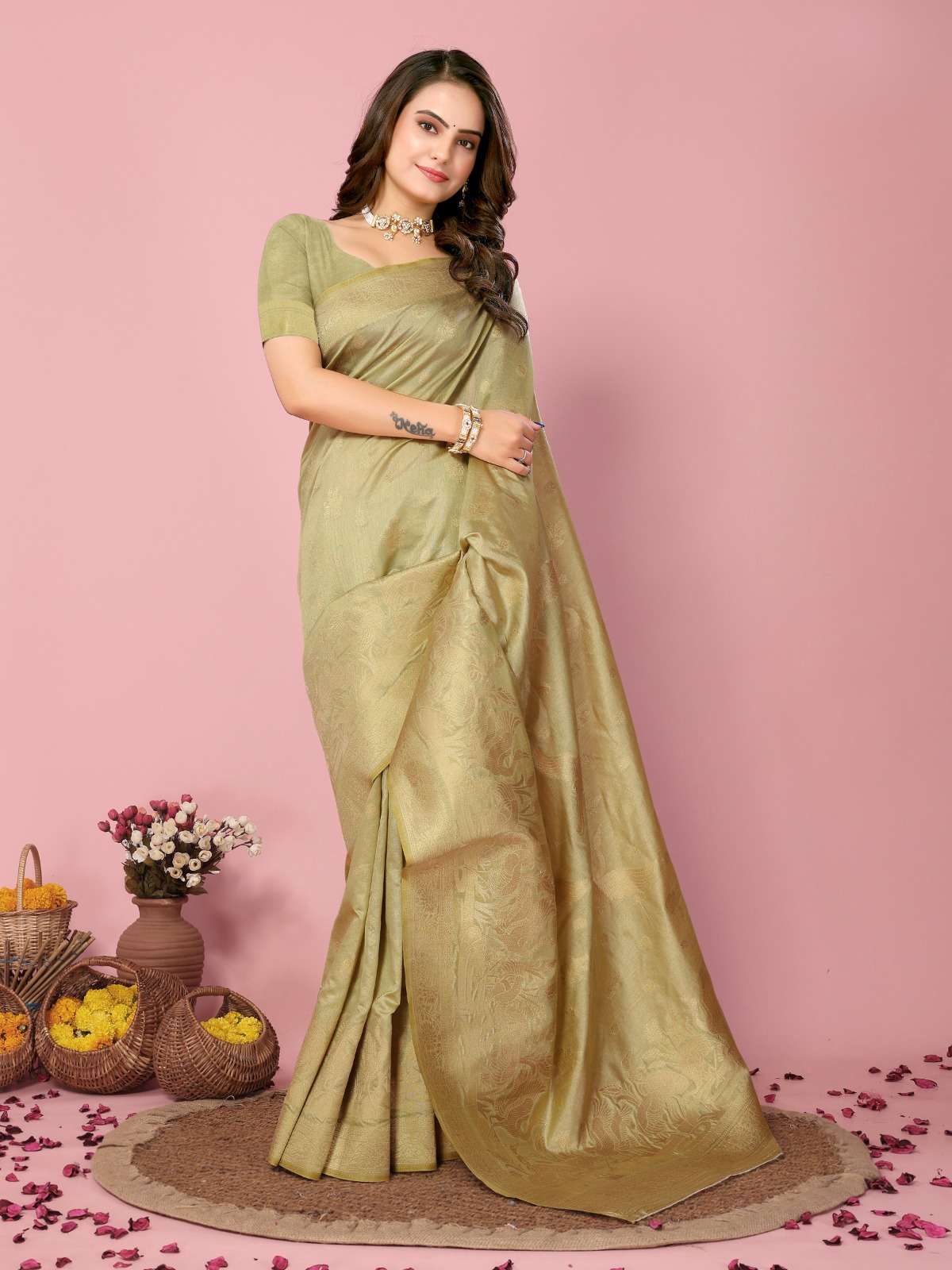 vivera zarina 15 banarsi silk elegant saree catalog
