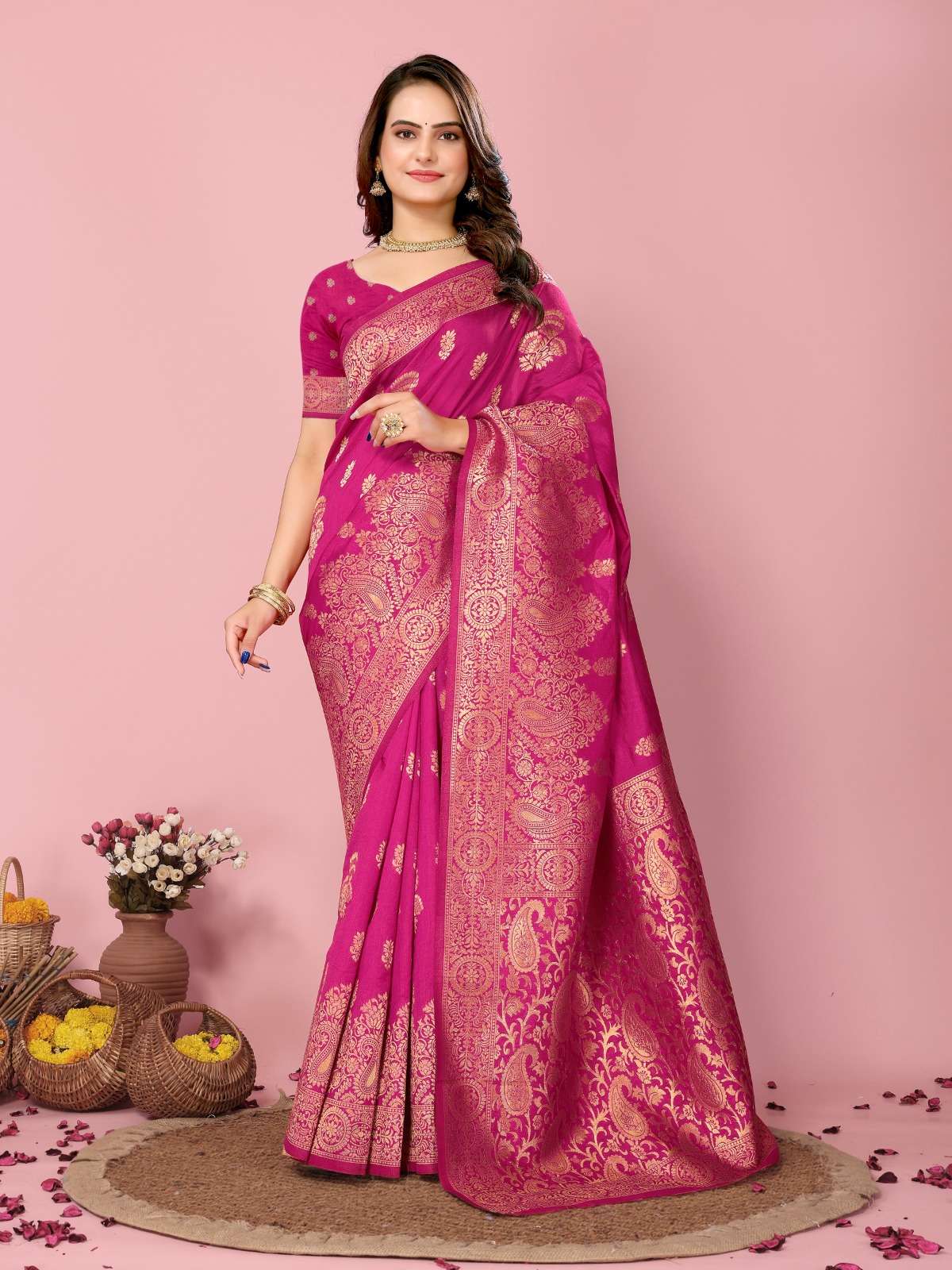 vivera zarina 16 banarsi silk regal look saree catalog