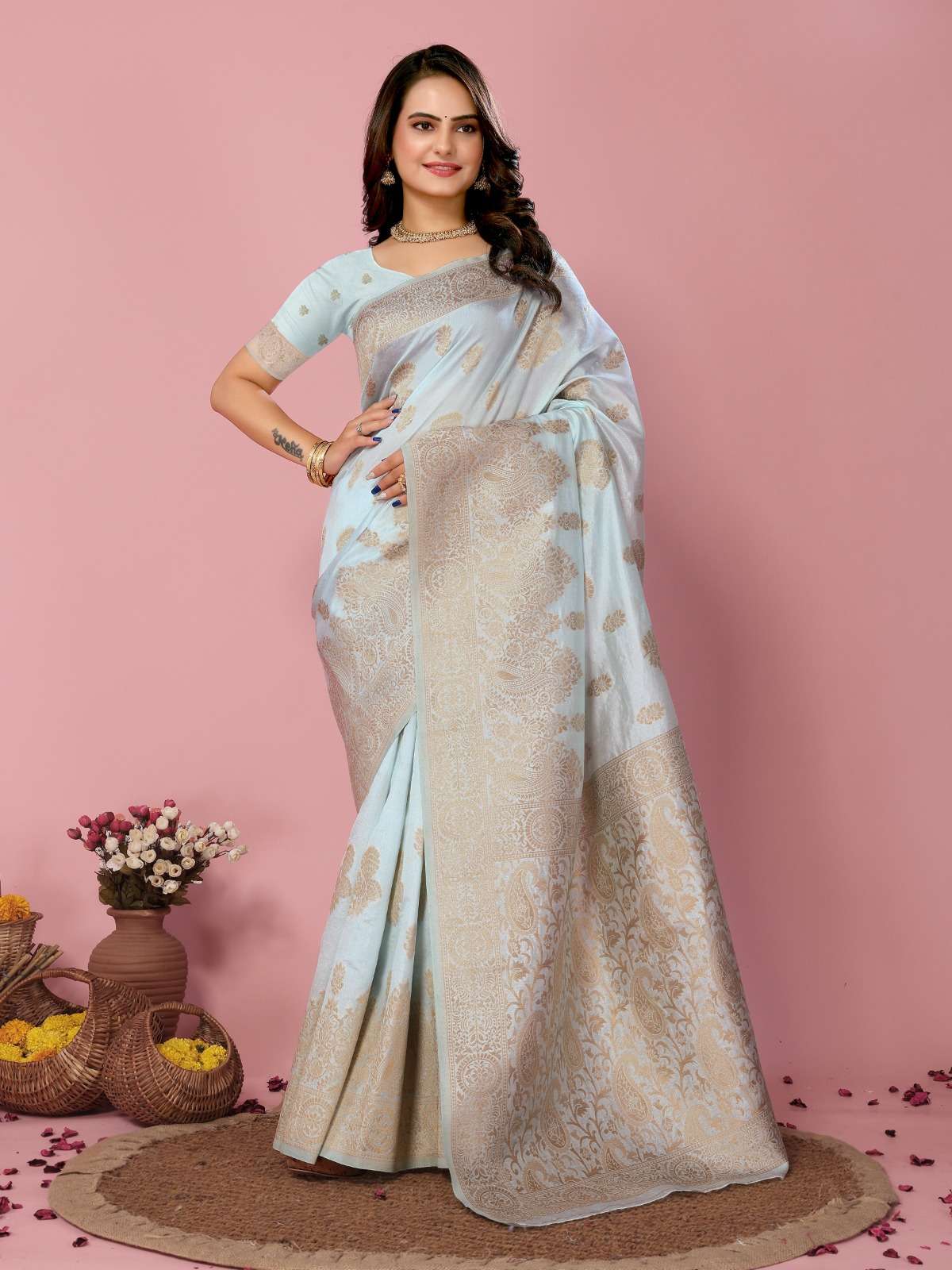 vivera zarina 16 banarsi silk regal look saree catalog