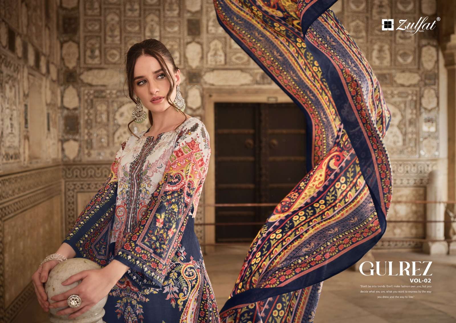 zulfat designer suits gulrez vol 2cotton exclusive look salwar suit catalog