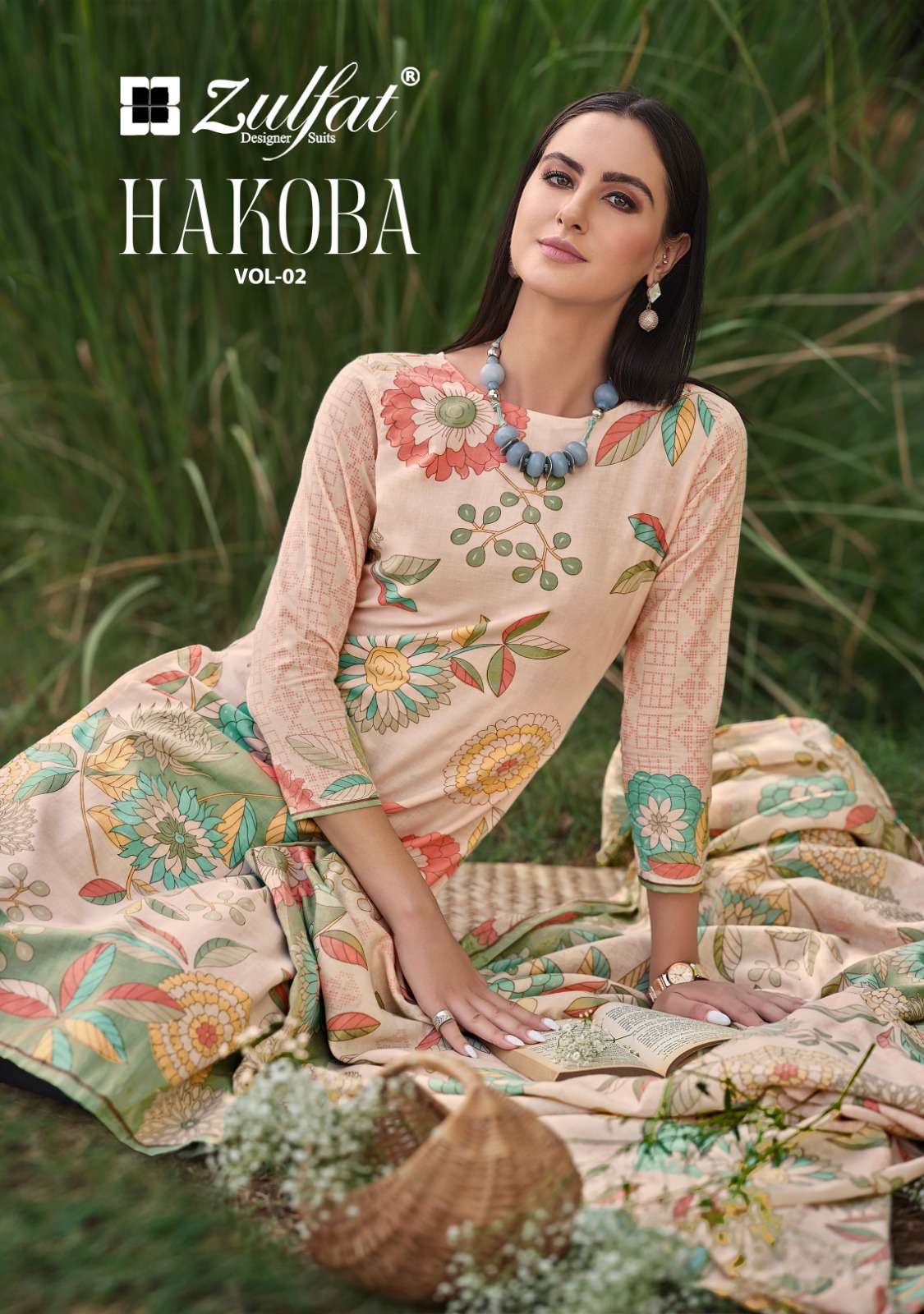 zulfat designer suits hakoba vol 2 cotton regal look salwar suit catalog